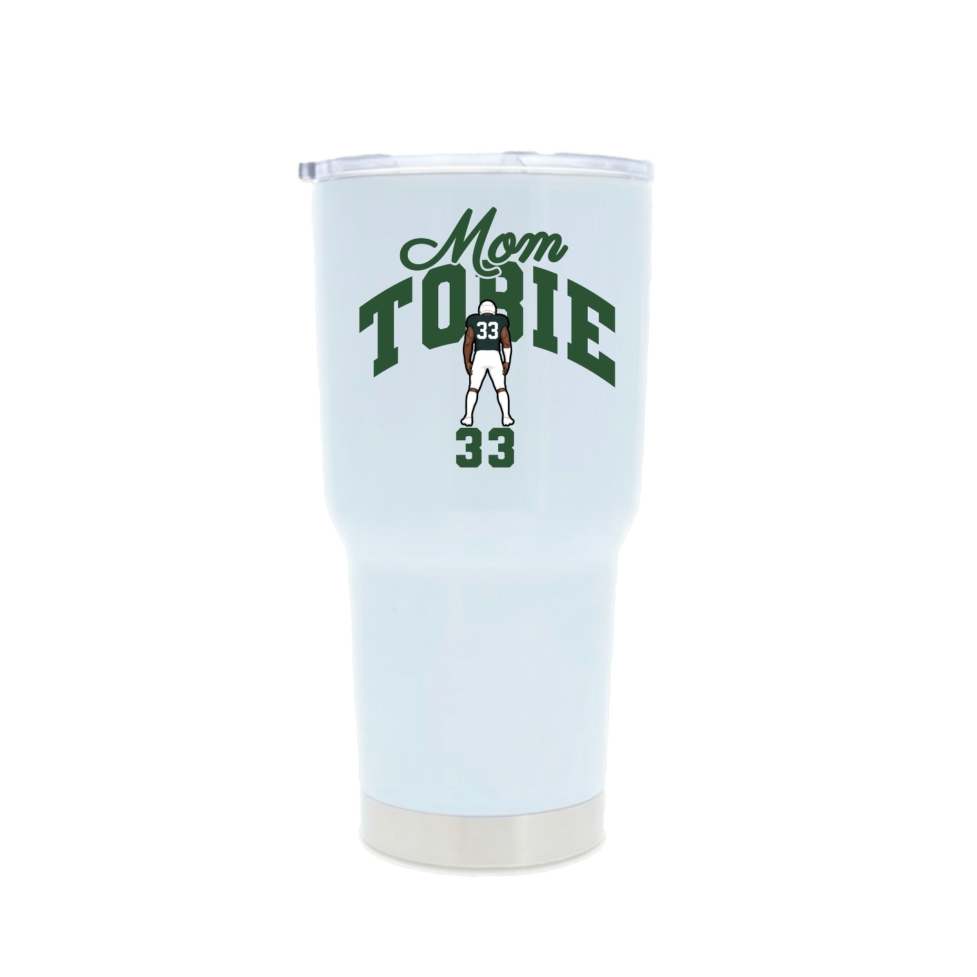30oz Stainless Steel Tumbler — Mothers Day Arch in White