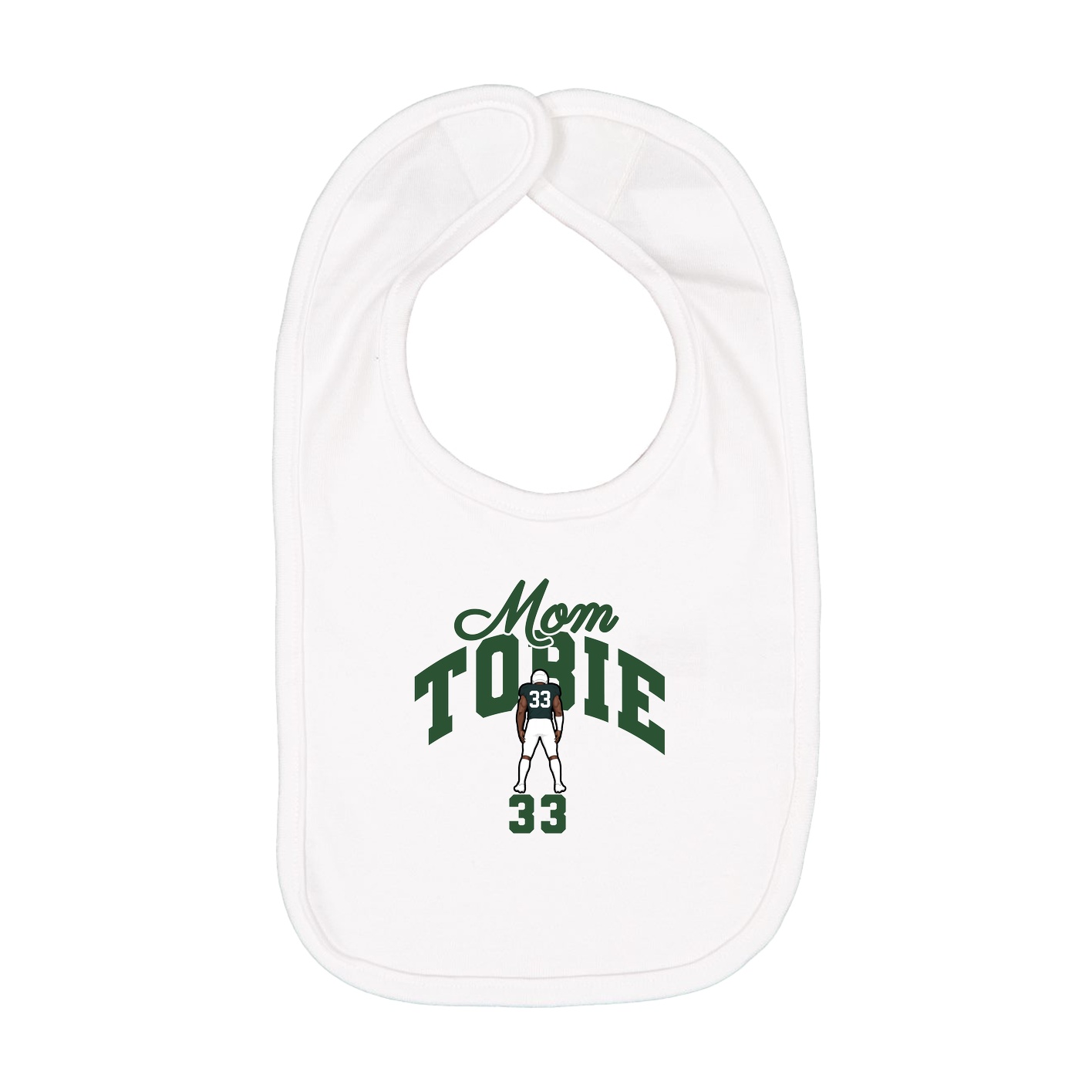 Infant Bib — Mothers Day Arch in White
