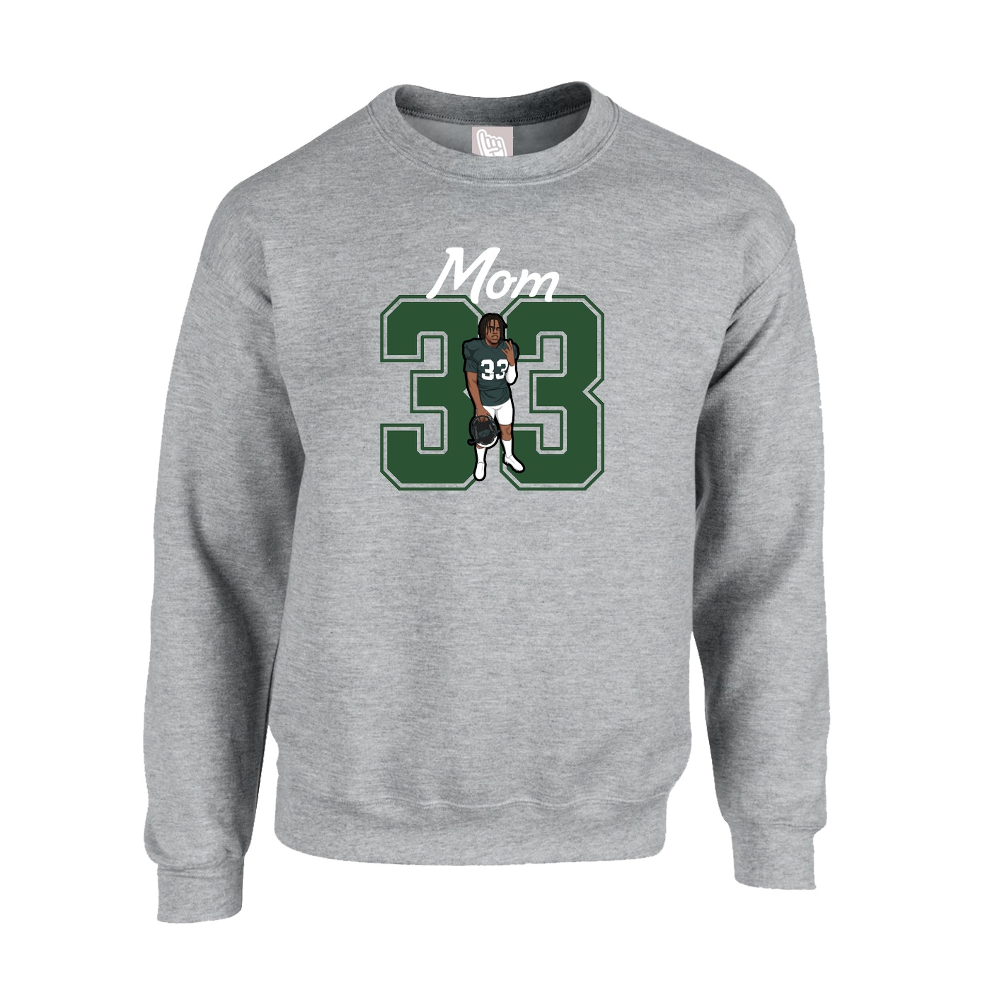 Fleece Crew — Mothers Day Shirsey in Grey