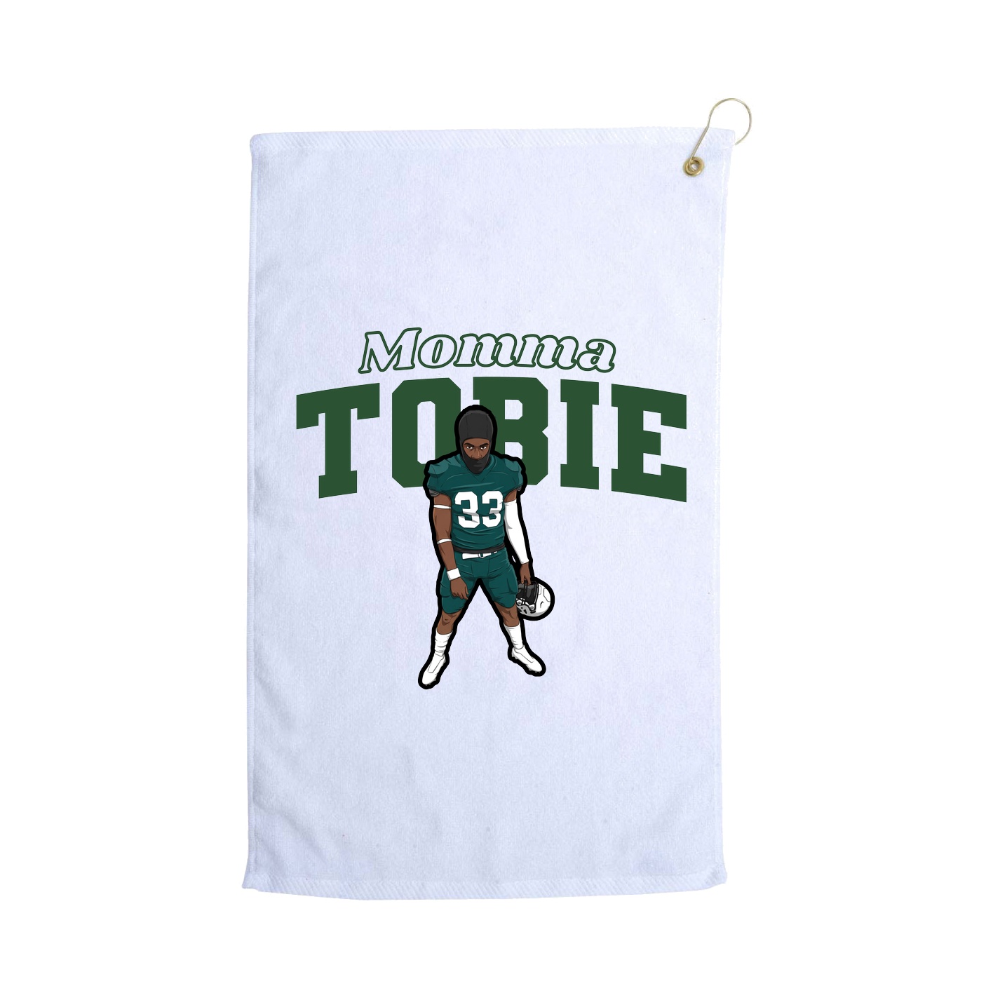 Golf Towel — Mothers Day Block in White