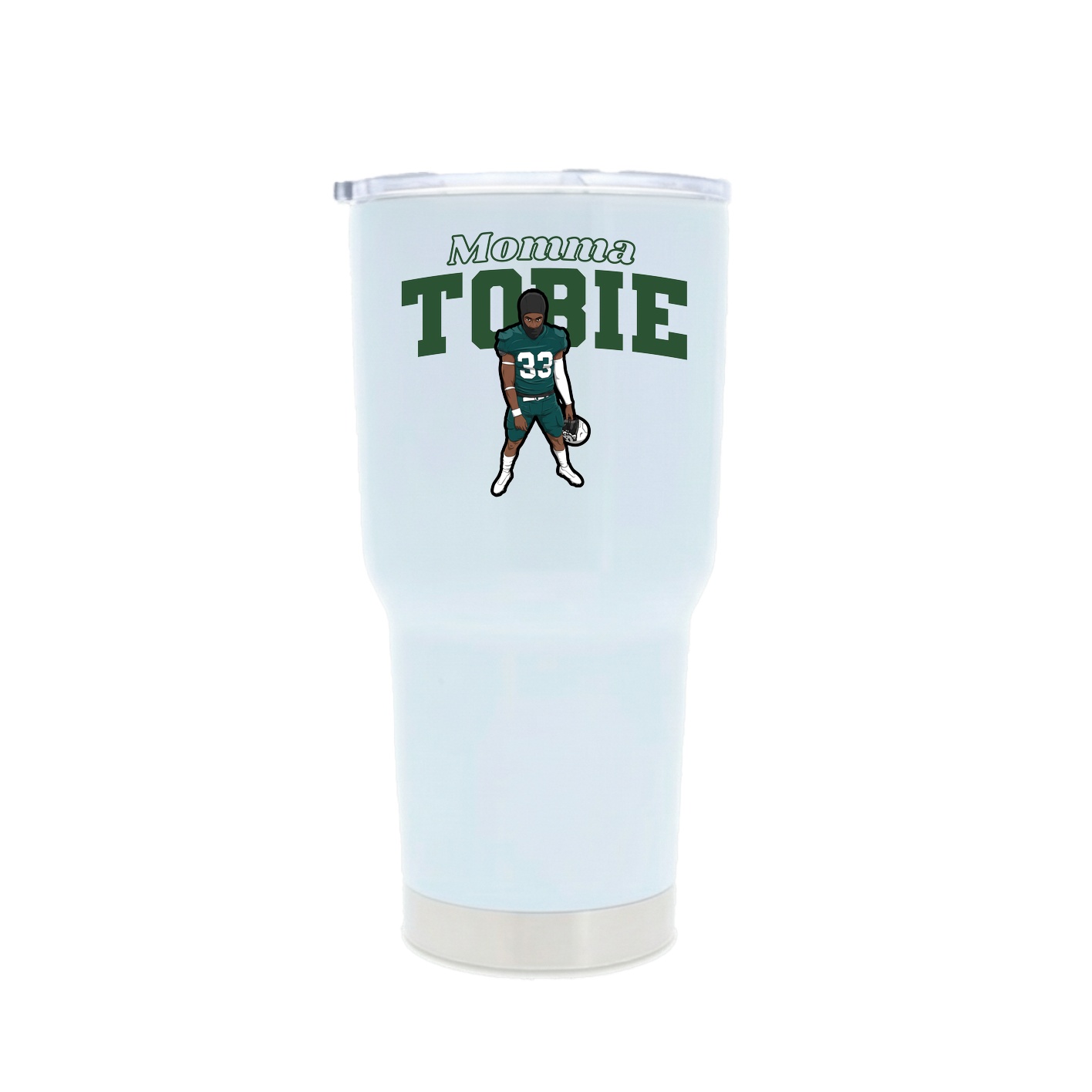 30oz Stainless Steel Tumbler — Mothers Day Block in White