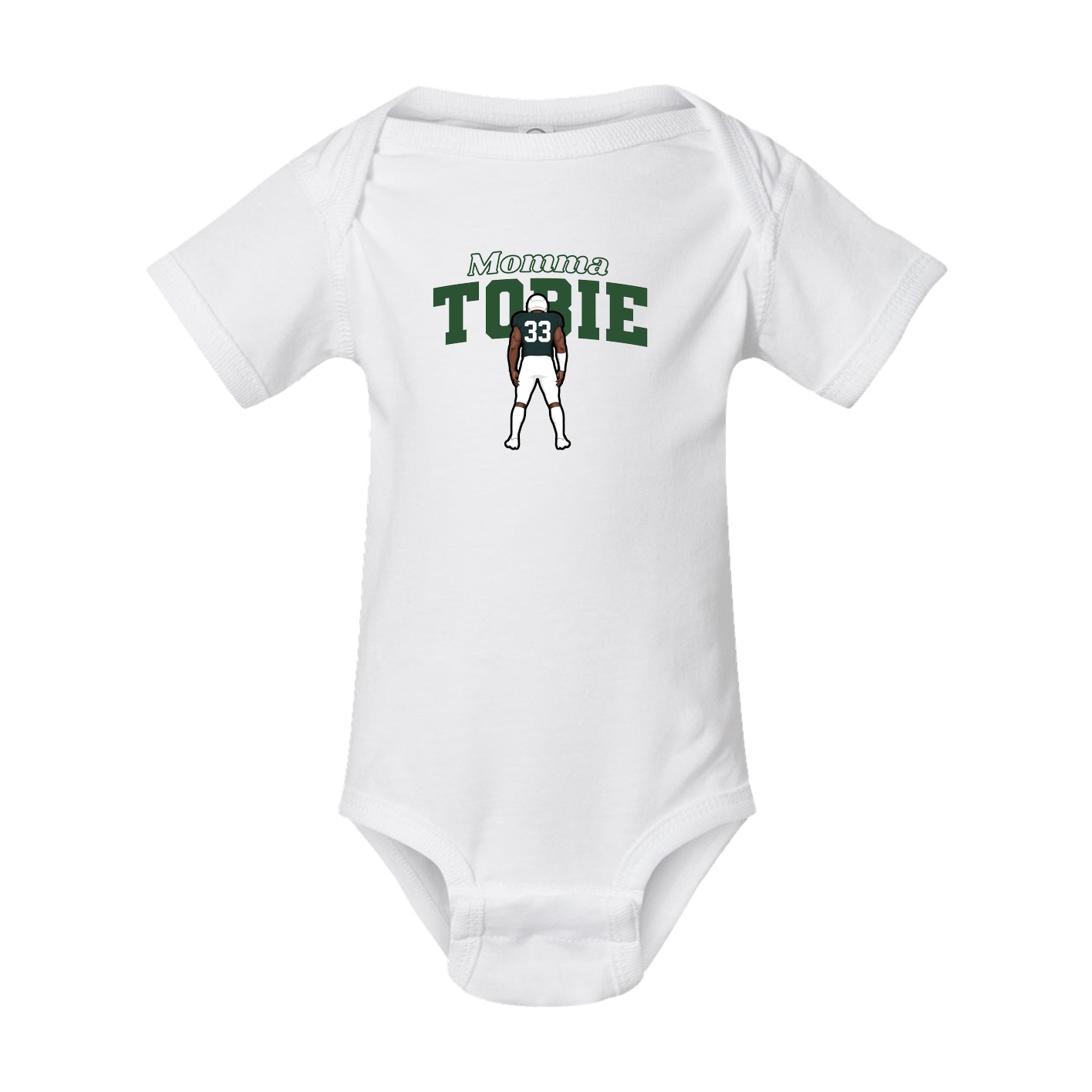 Baby Onesie — Mothers Day Block in White