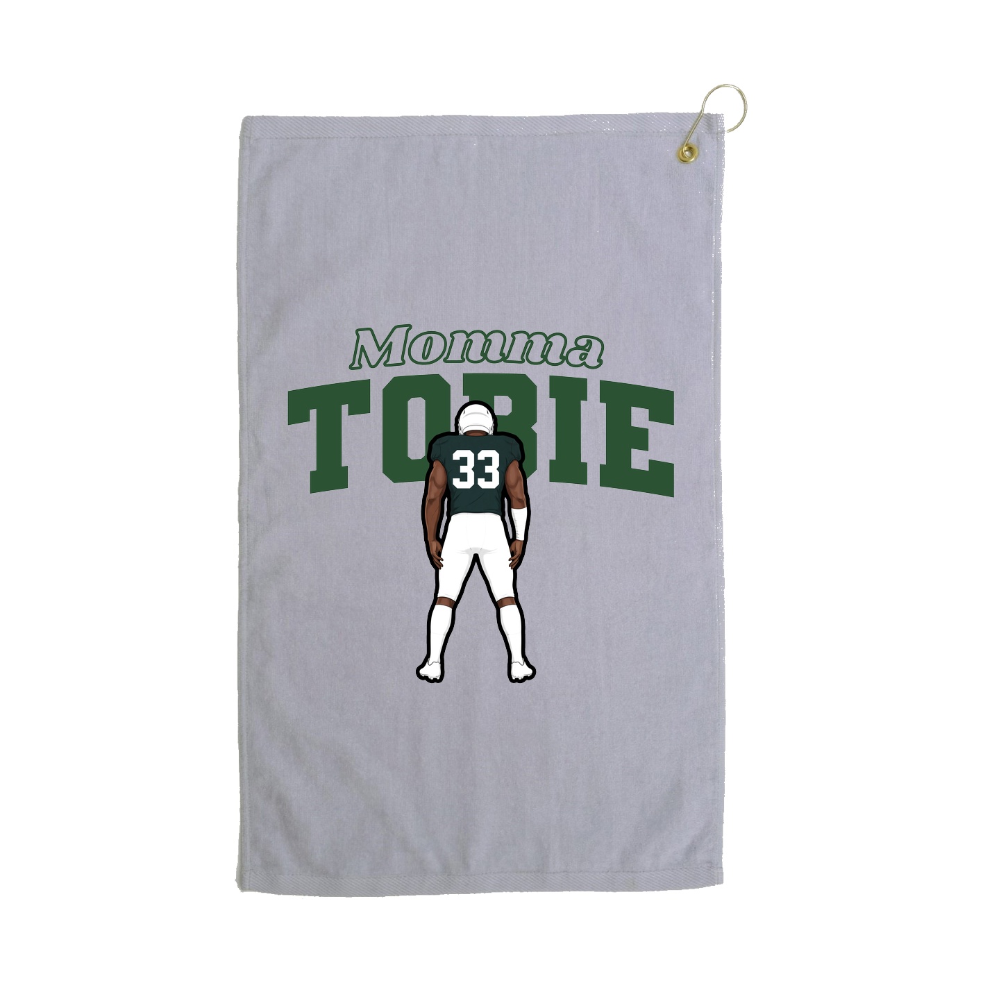 Golf Towel — Mothers Day Block in Grey