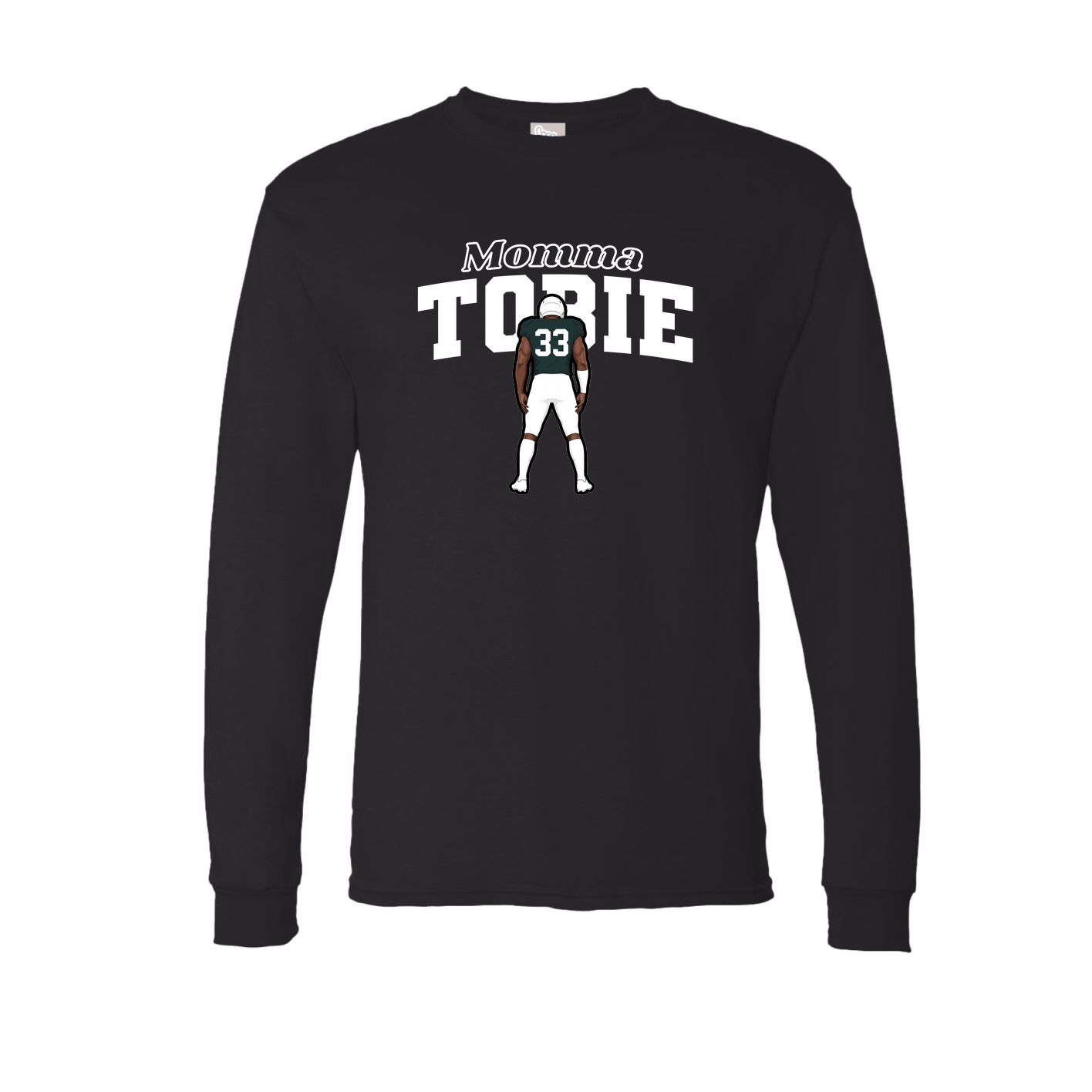 Long Sleeve Tee — Mothers Day Block in Black