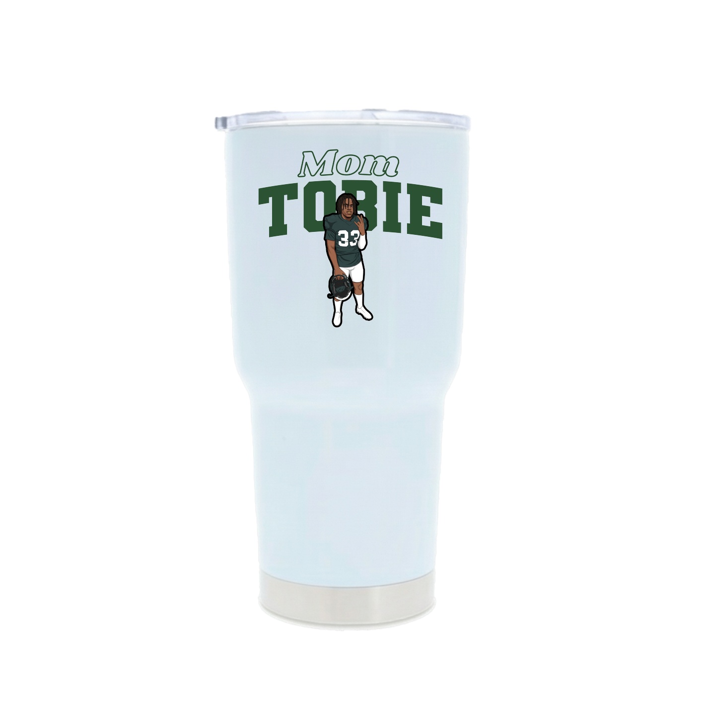 30oz Stainless Steel Tumbler — Mothers Day Block in White