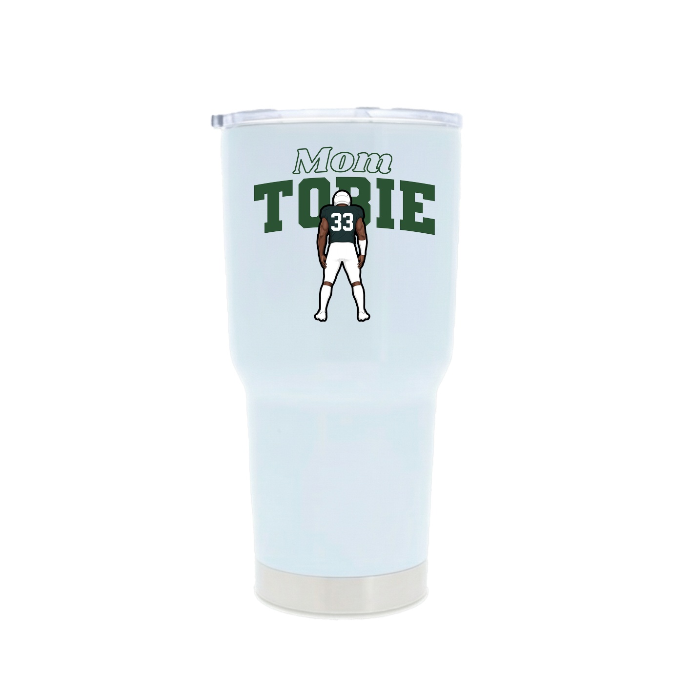 30oz Stainless Steel Tumbler — Mothers Day Block in White