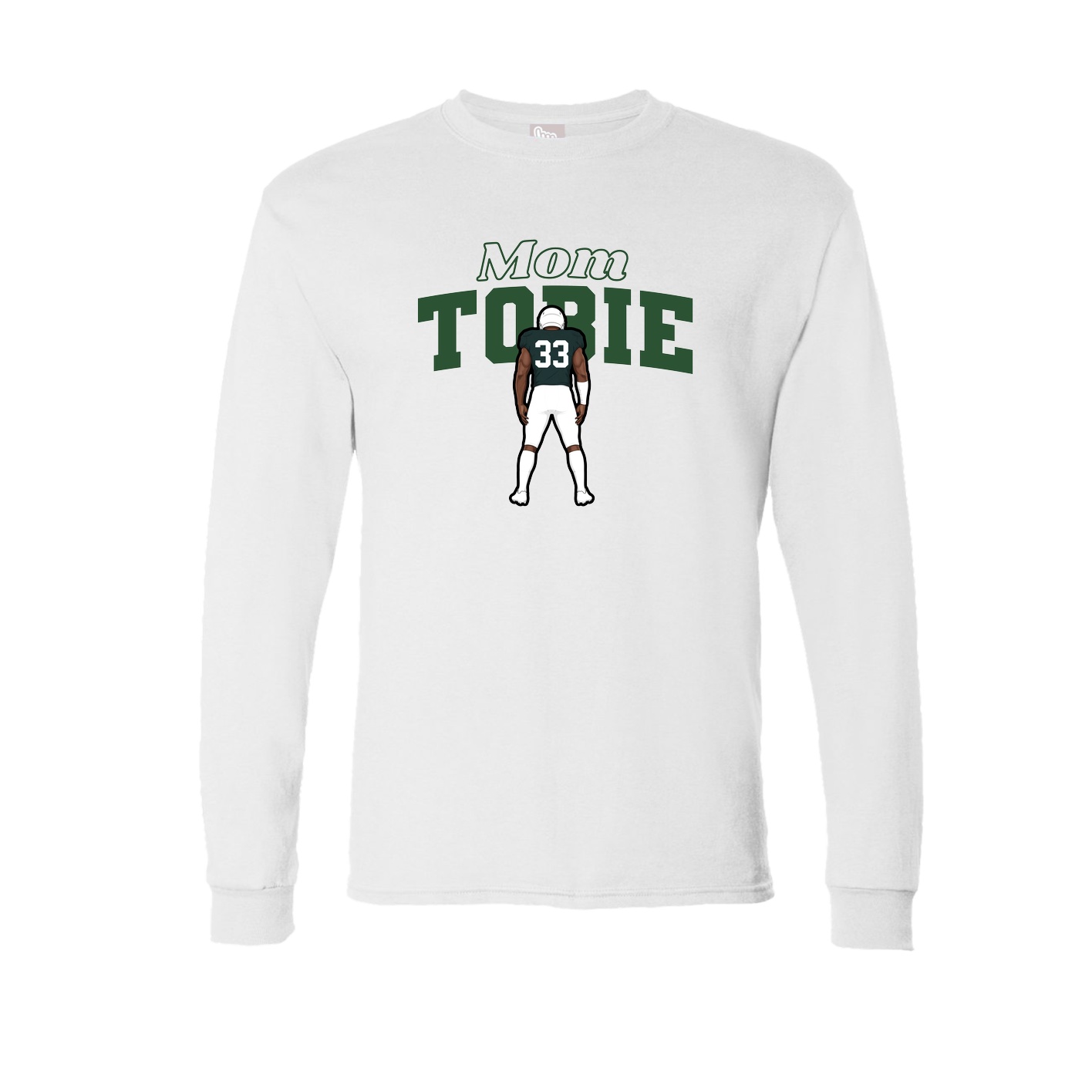 Long Sleeve Tee — Mothers Day Block in White