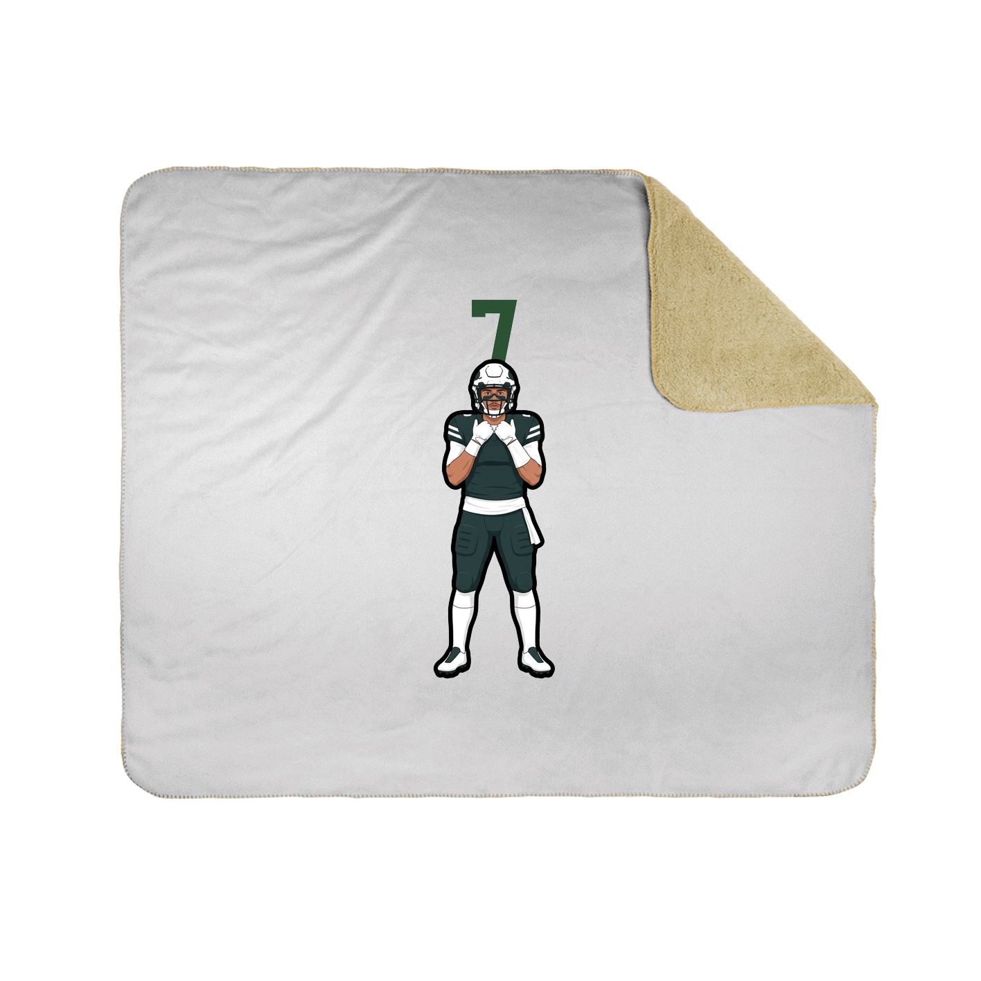 Throw Blanket — Number Top in White