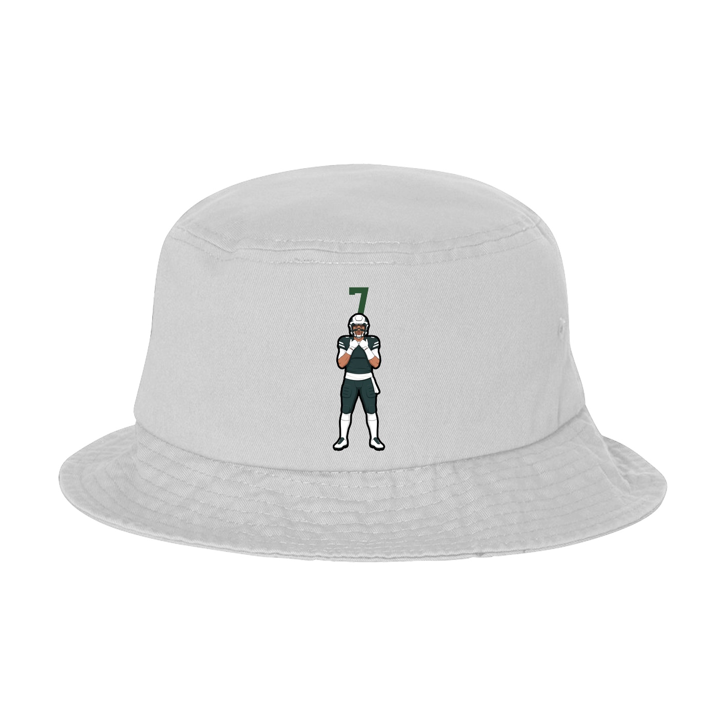 Bucket Cap — Number Top in White