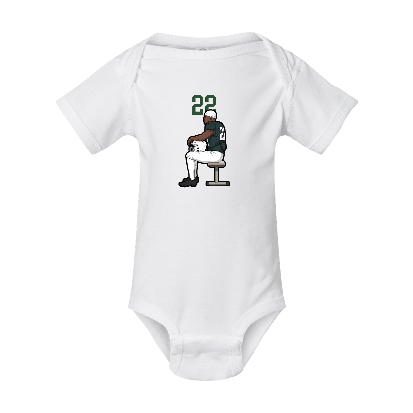 Baby Onesie — Number Top in White