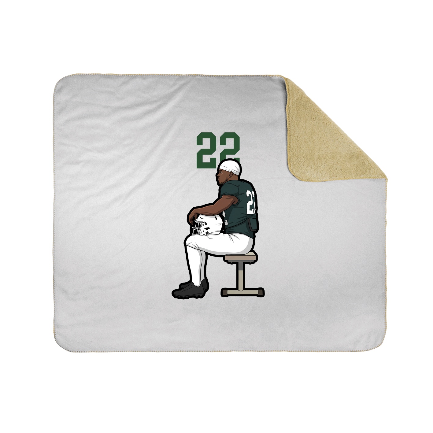 Throw Blanket — Number Top in White