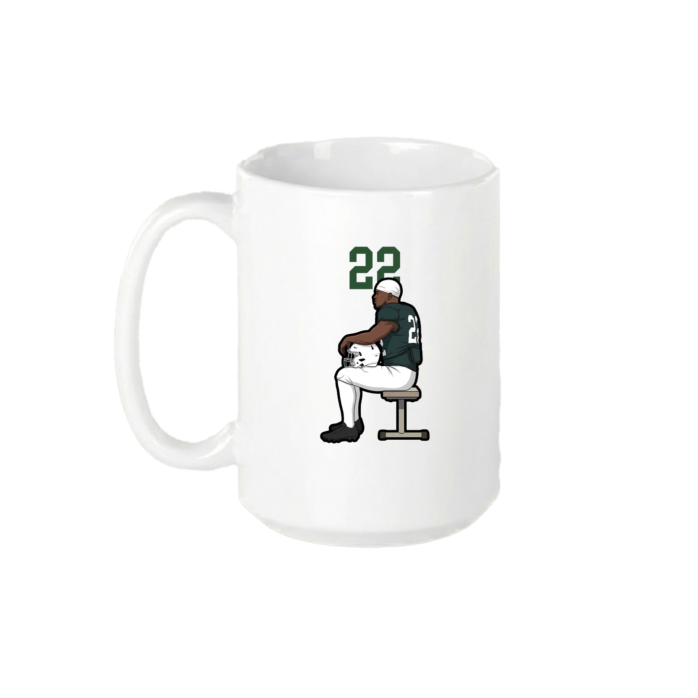 15oz Coffee Mug — Number Top in White