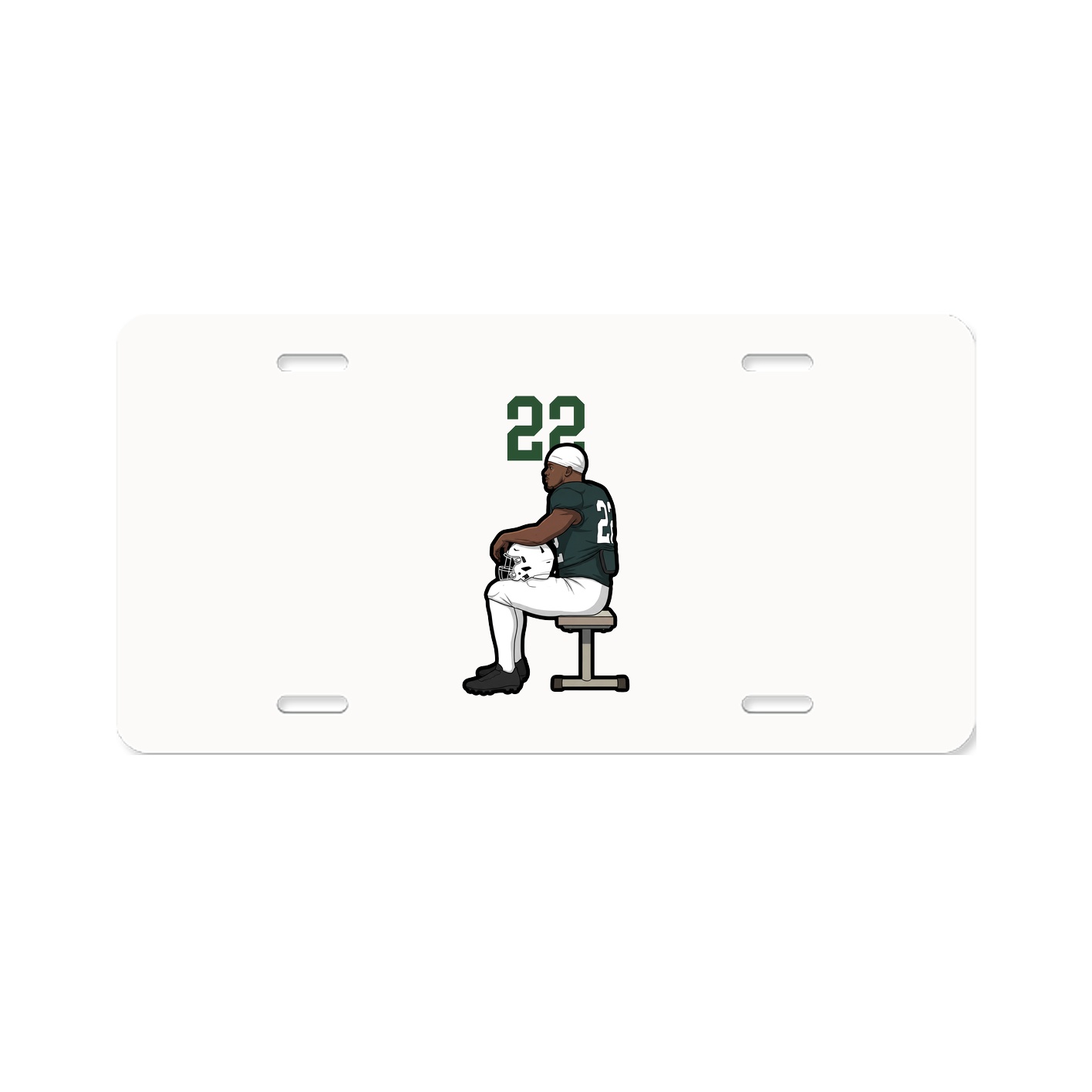 License Plate — Number Top in Classic