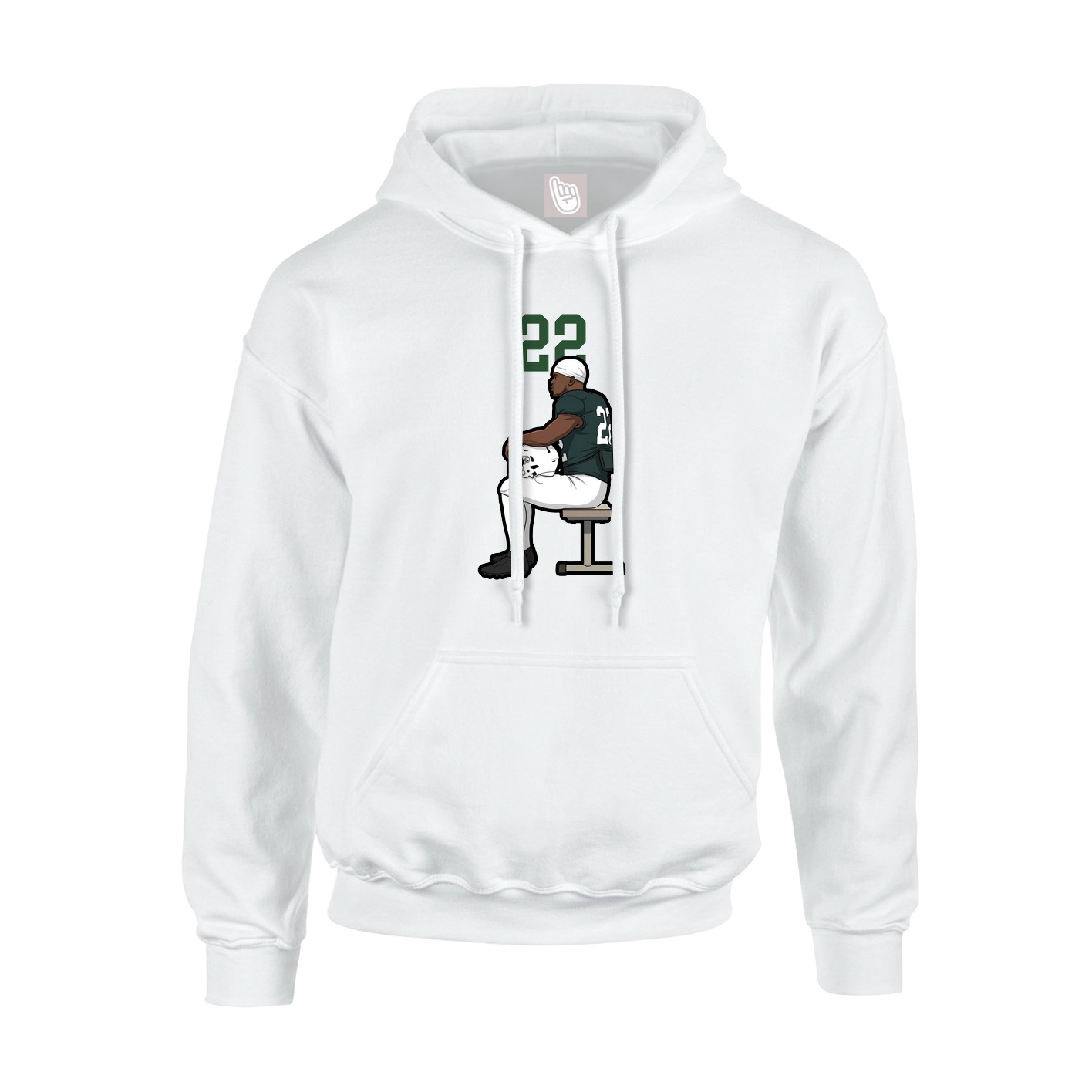 Hoodie — Number Top in White