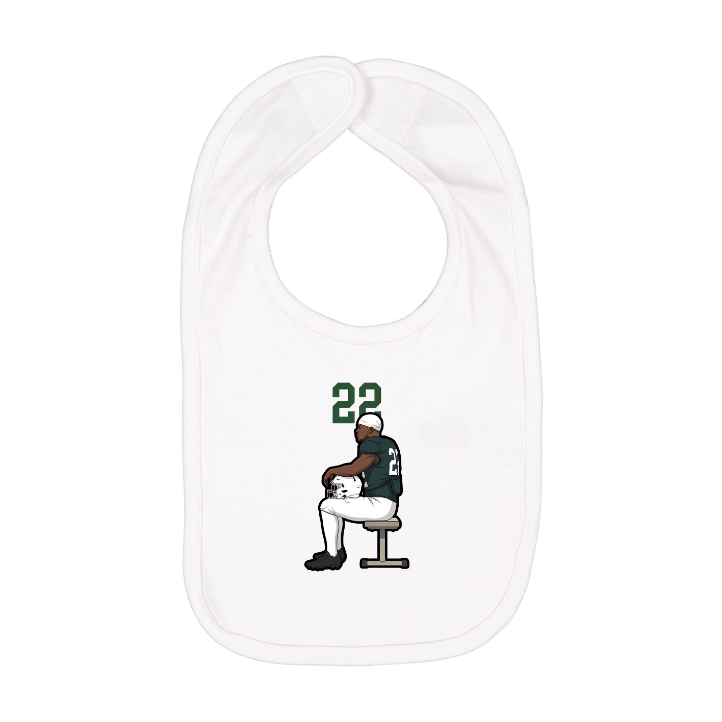 Infant Bib — Number Top in White