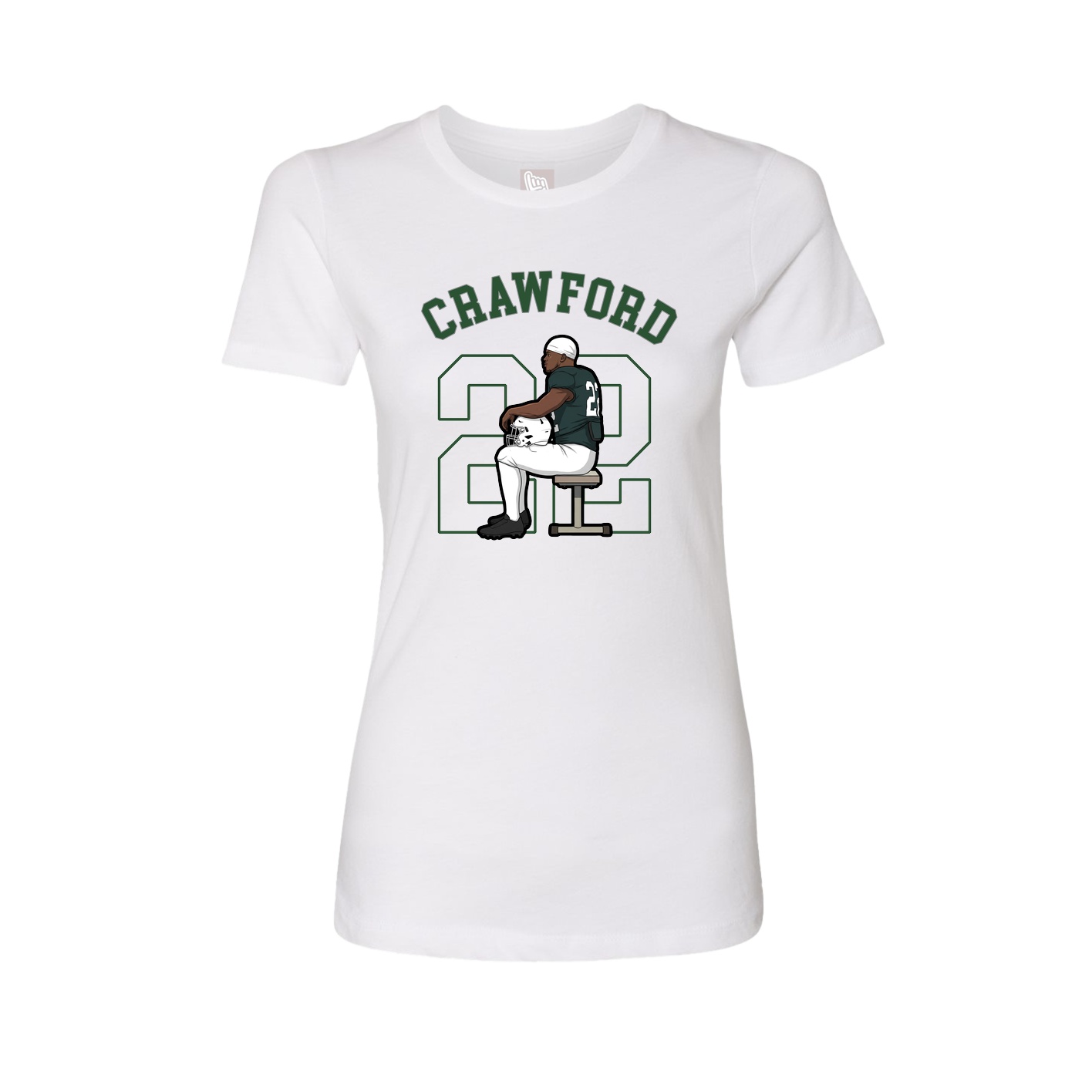 Fitted Women's Tee — Shirsey Arch in White