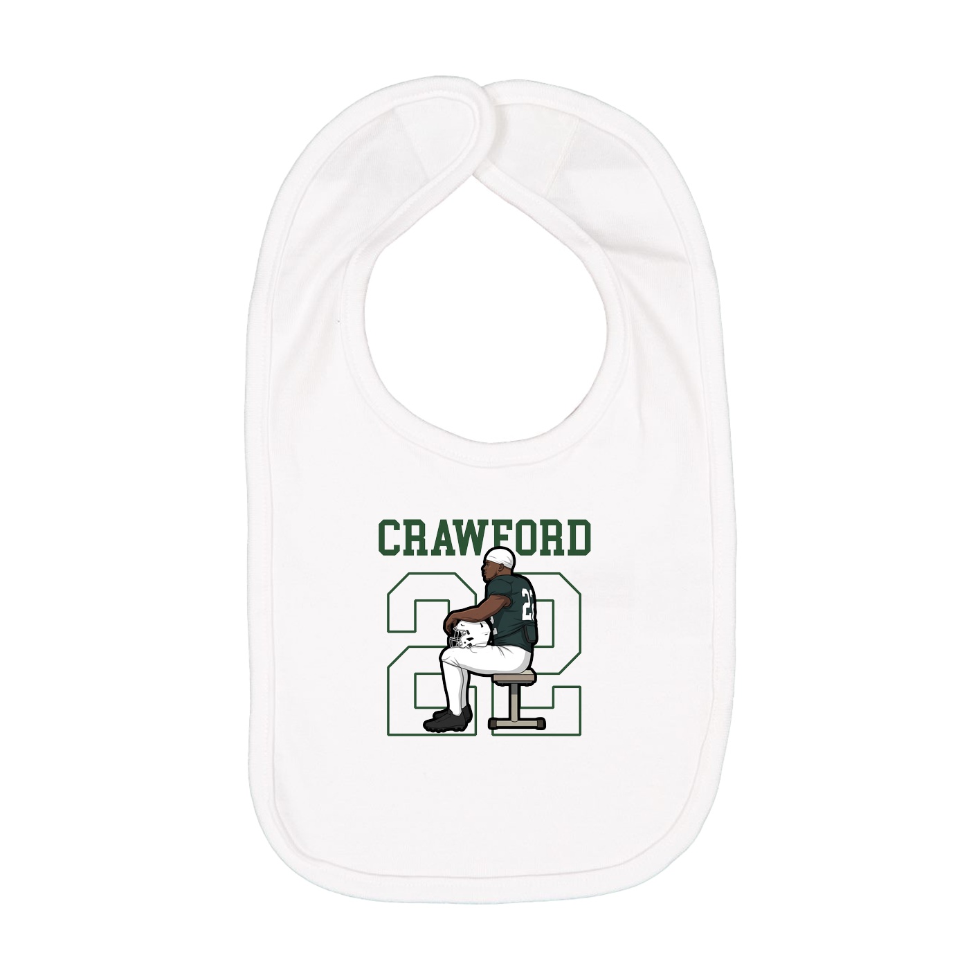 Infant Bib — Shirsey in White