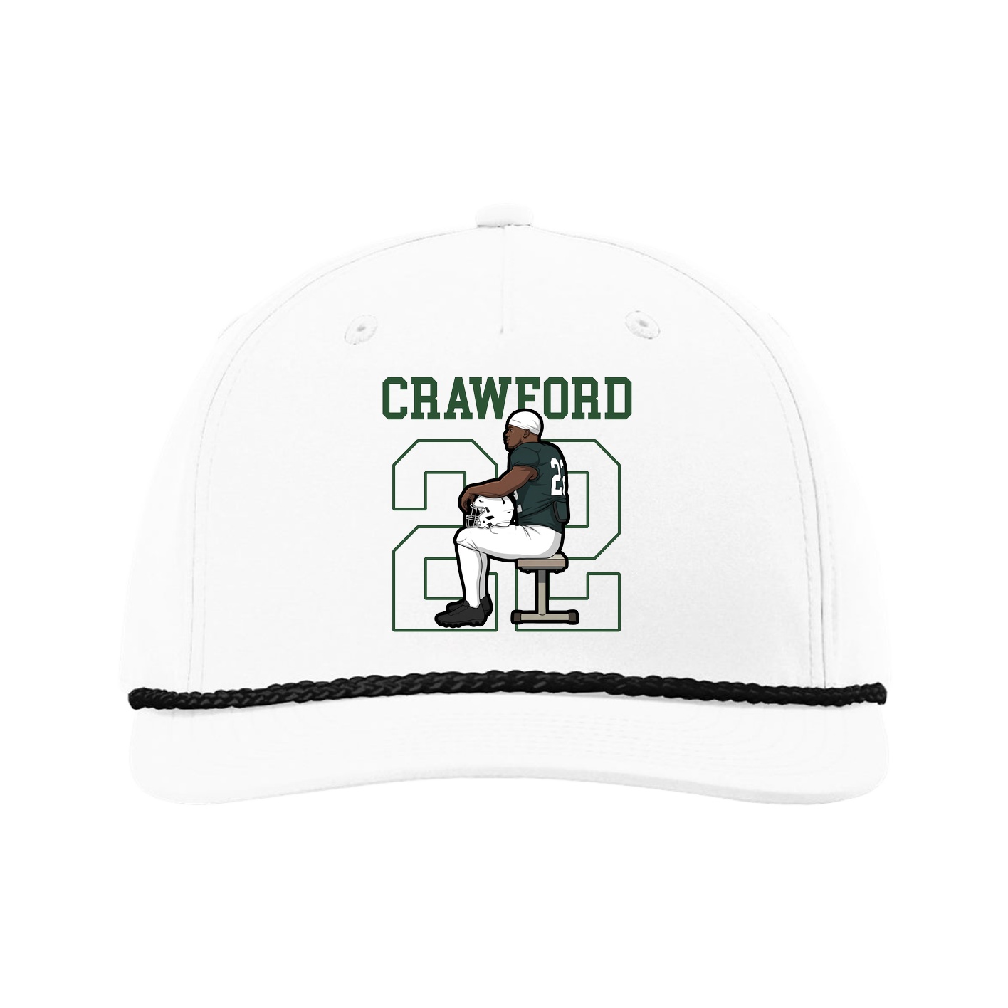 Five-Panel Classic Rope Cap — Shirsey in White