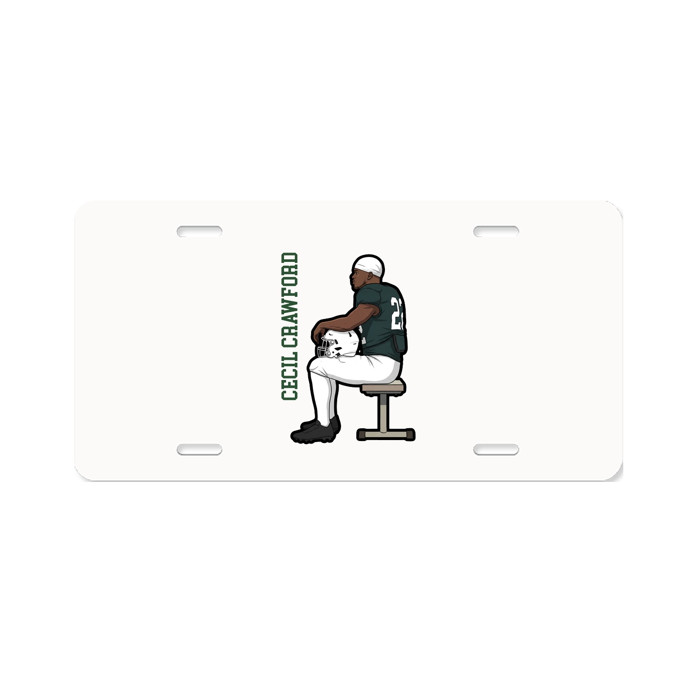 License Plate — Name Vertical in Classic
