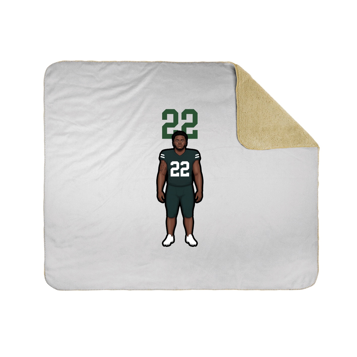 Throw Blanket — Number Top in White