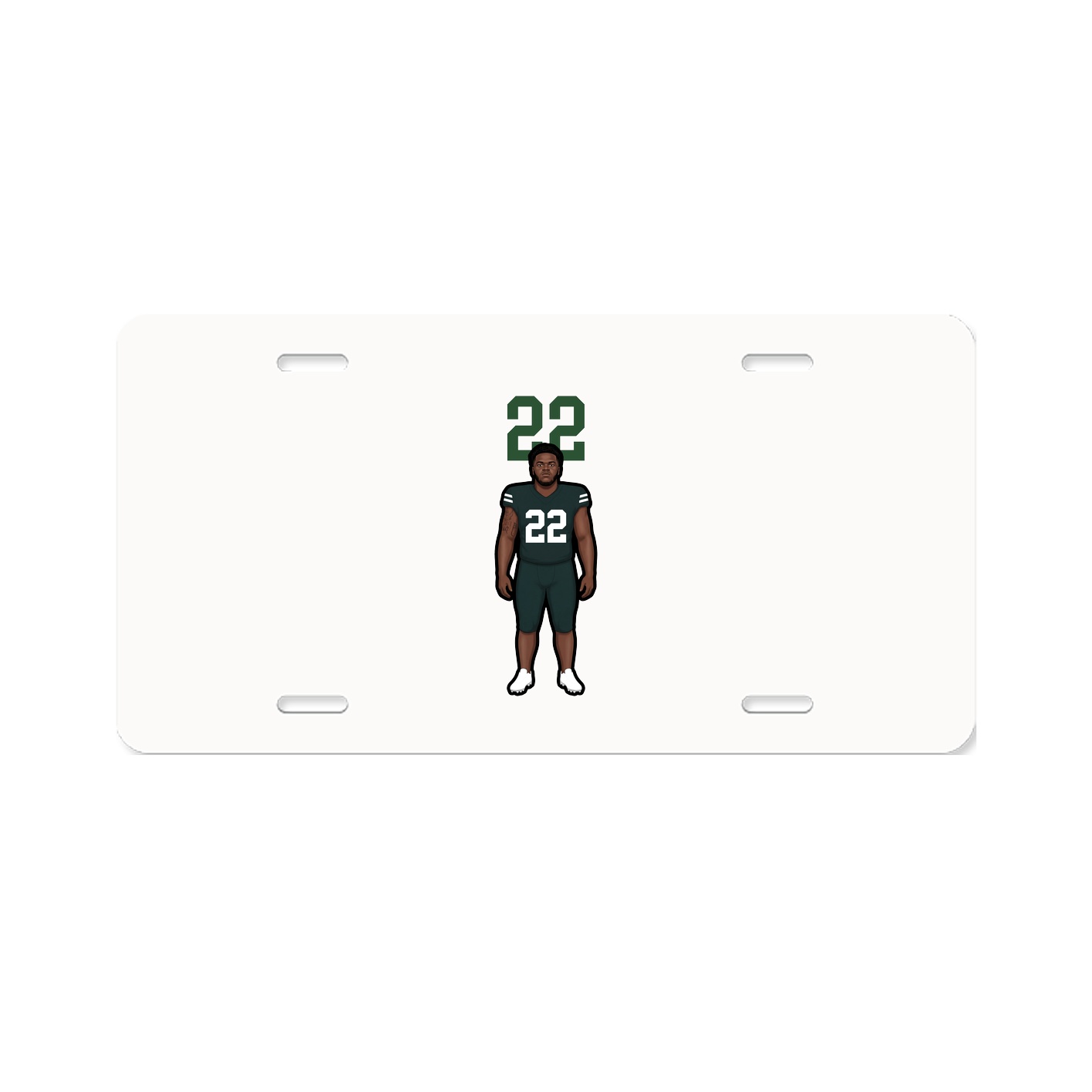 License Plate — Number Top in Classic