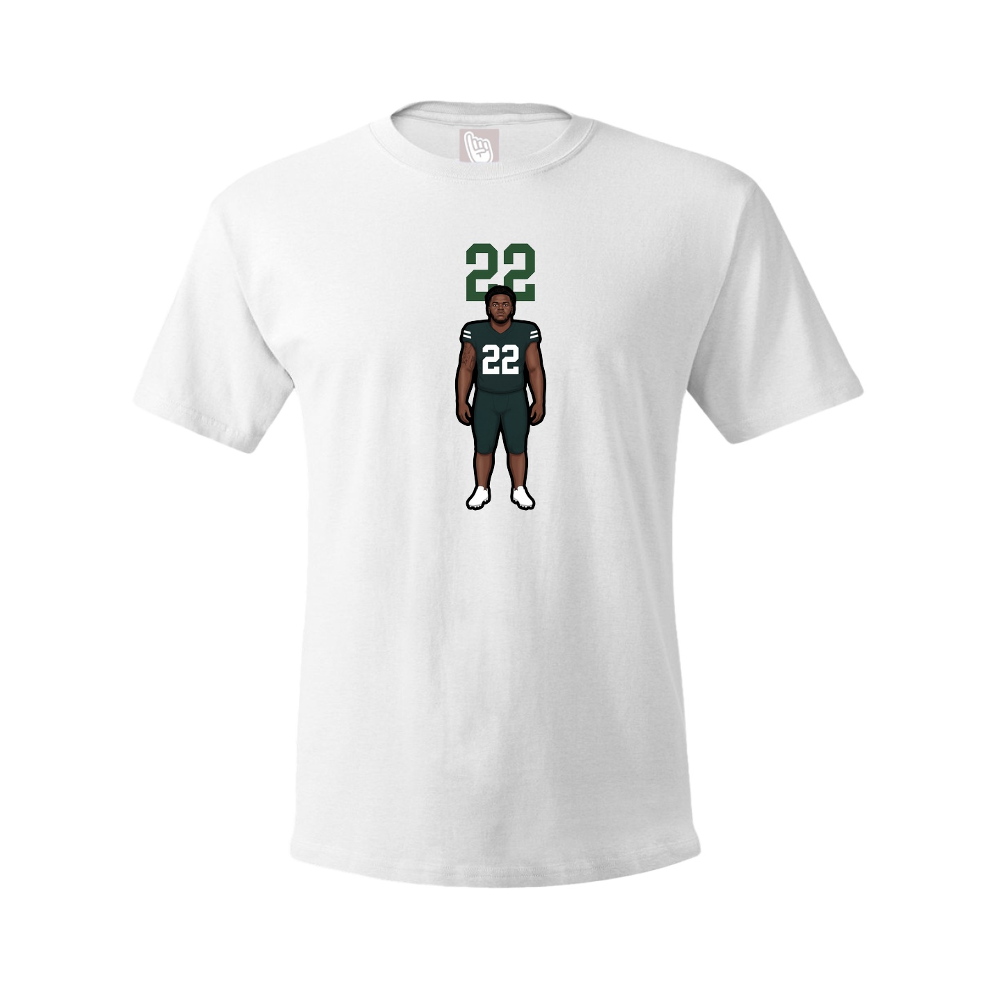 Youth Tee — Number Top in White
