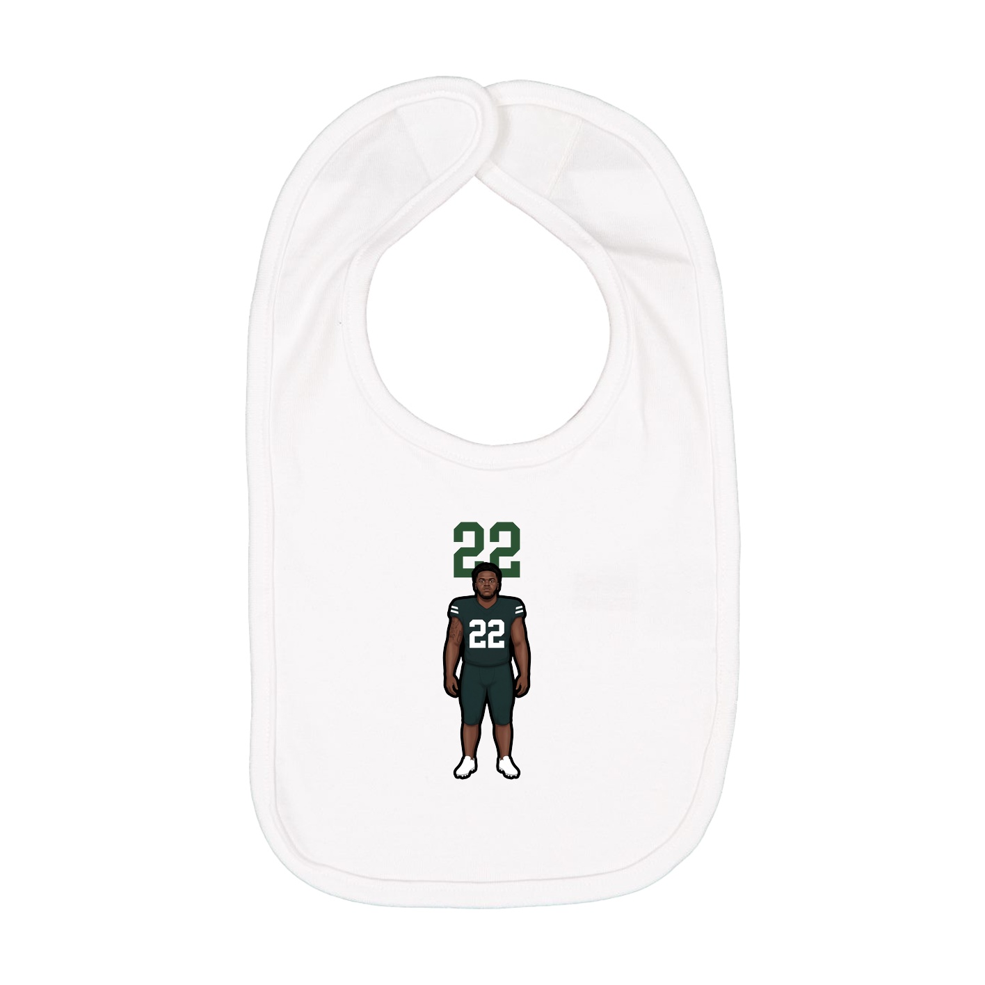 Infant Bib — Number Top in White