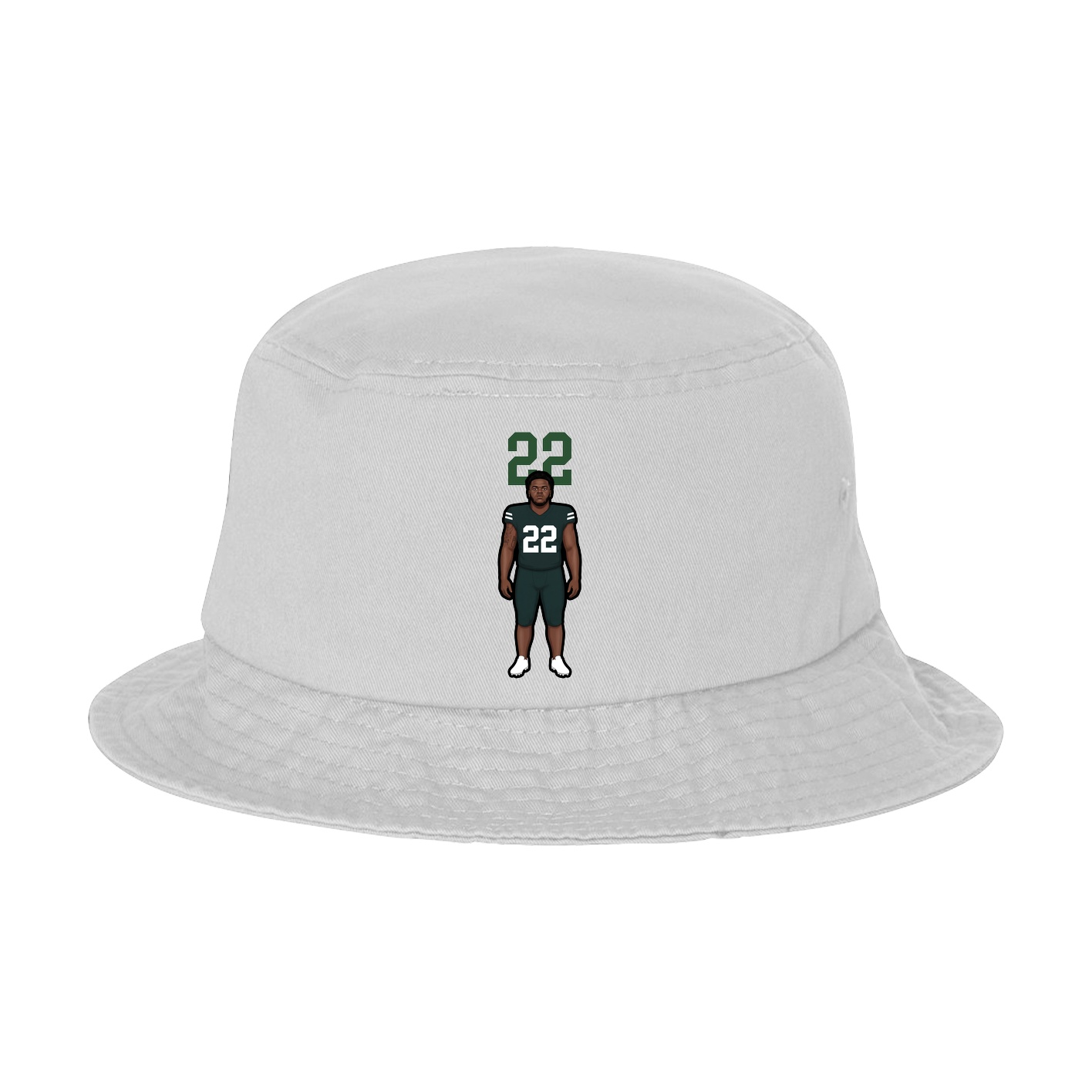 Bucket Cap — Number Top in White