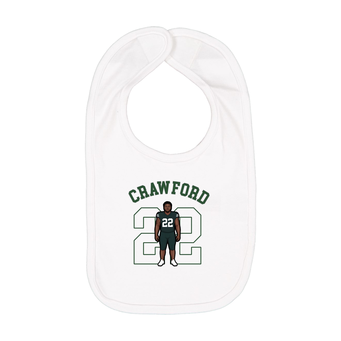 Infant Bib — Shirsey Arch in White