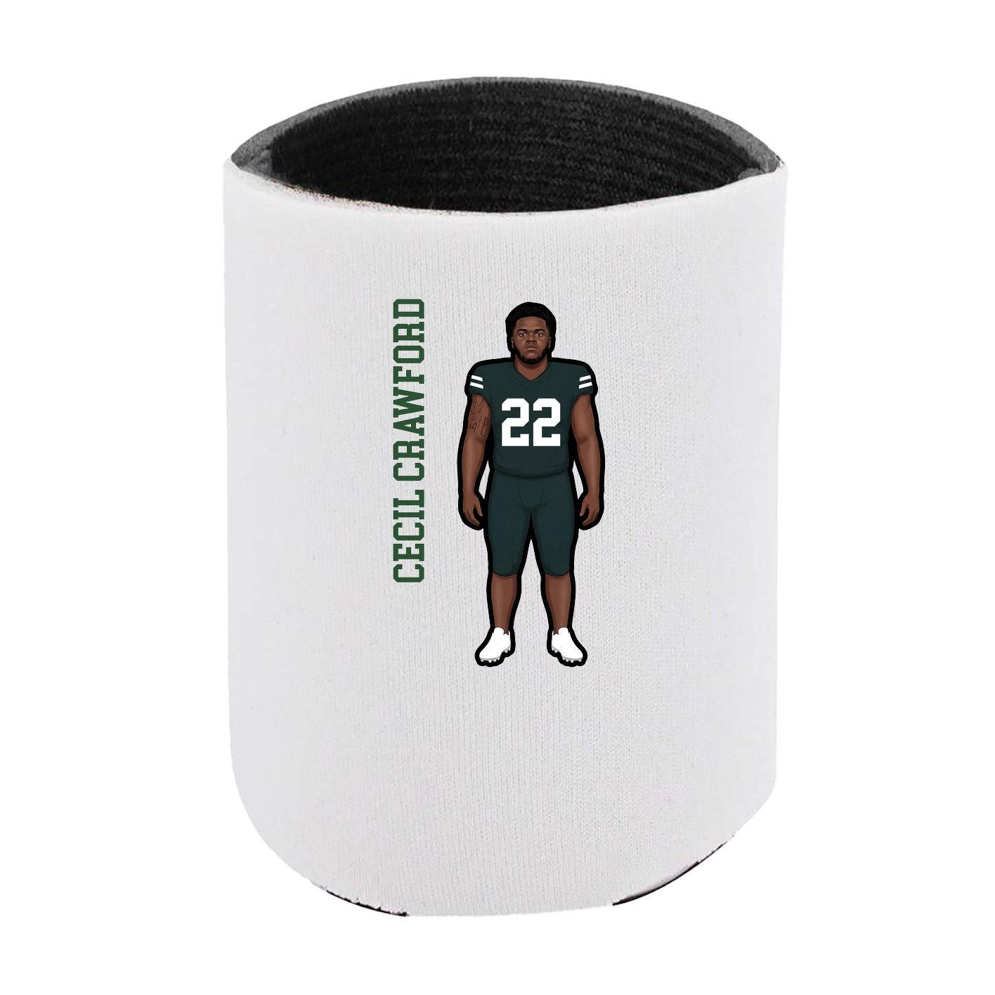 Can Holder — Name Vertical in White