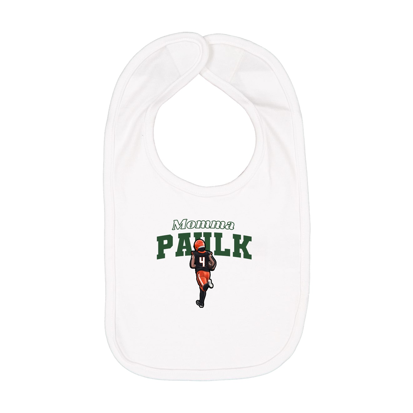 Infant Bib — Mothers Day Block in White