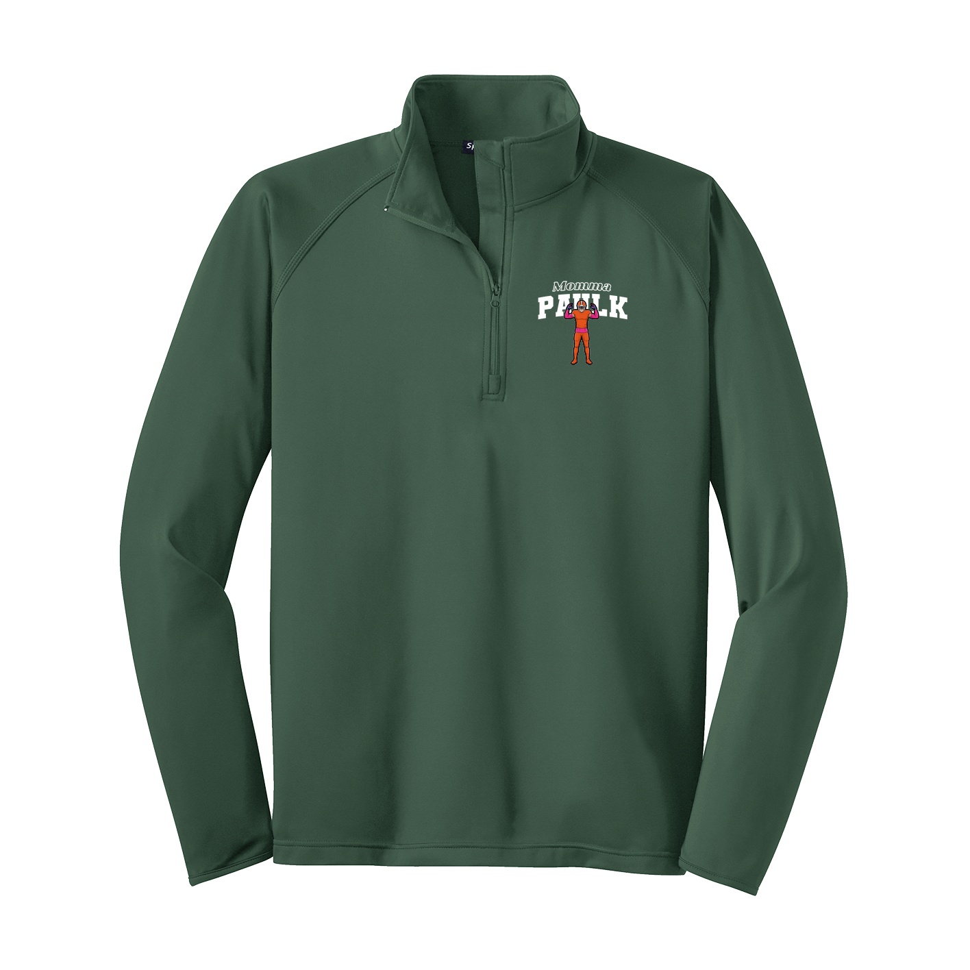 Q-Zip Pullover — Mothers Day Block in Green