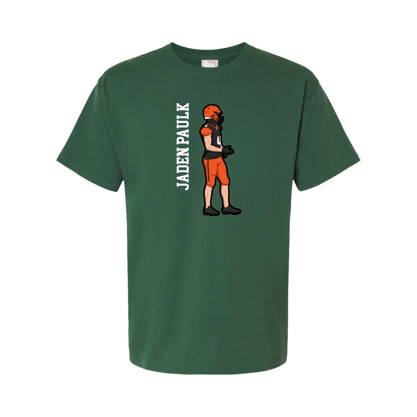 Youth Tee — Name Vertical in Green