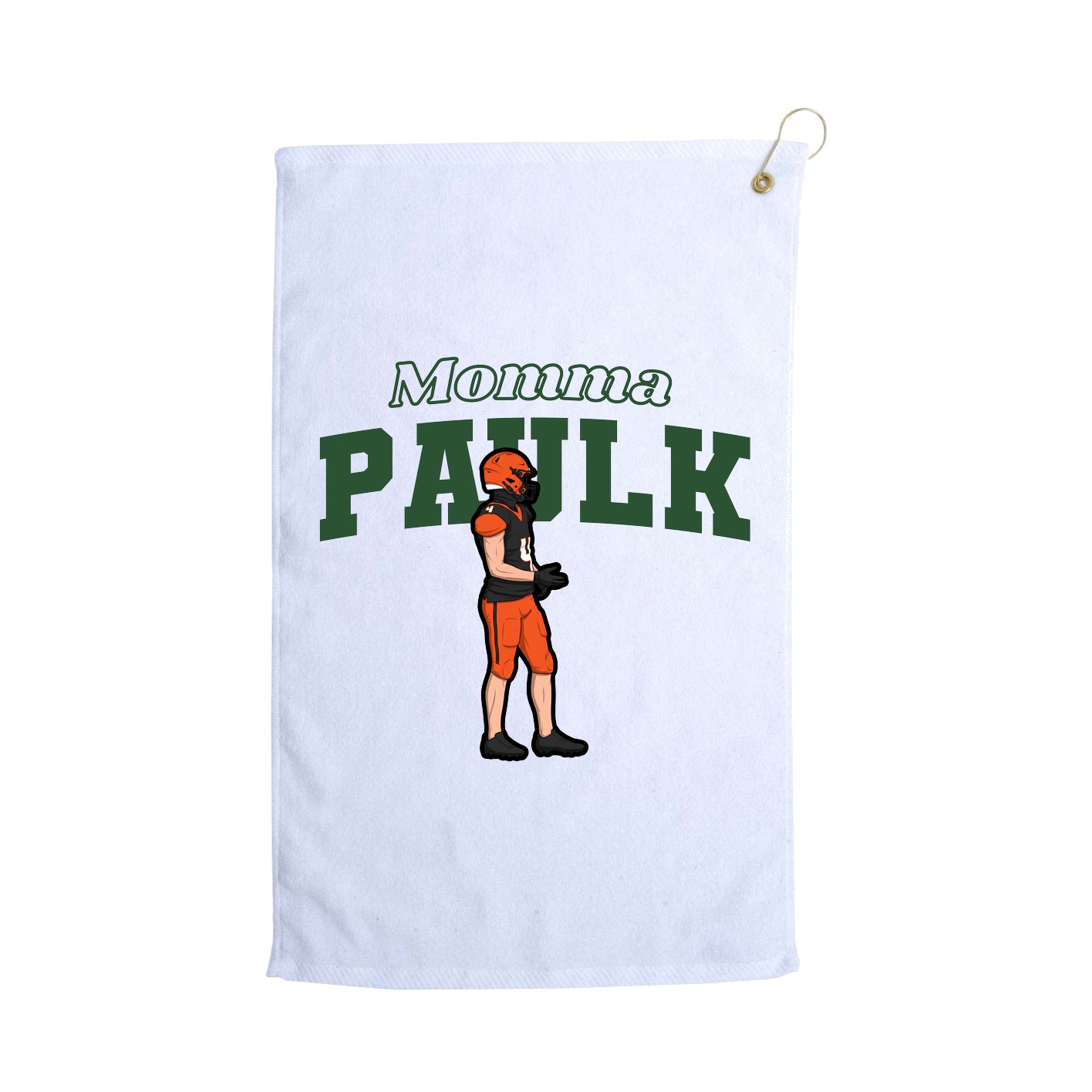 Golf Towel — Mothers Day Block in White
