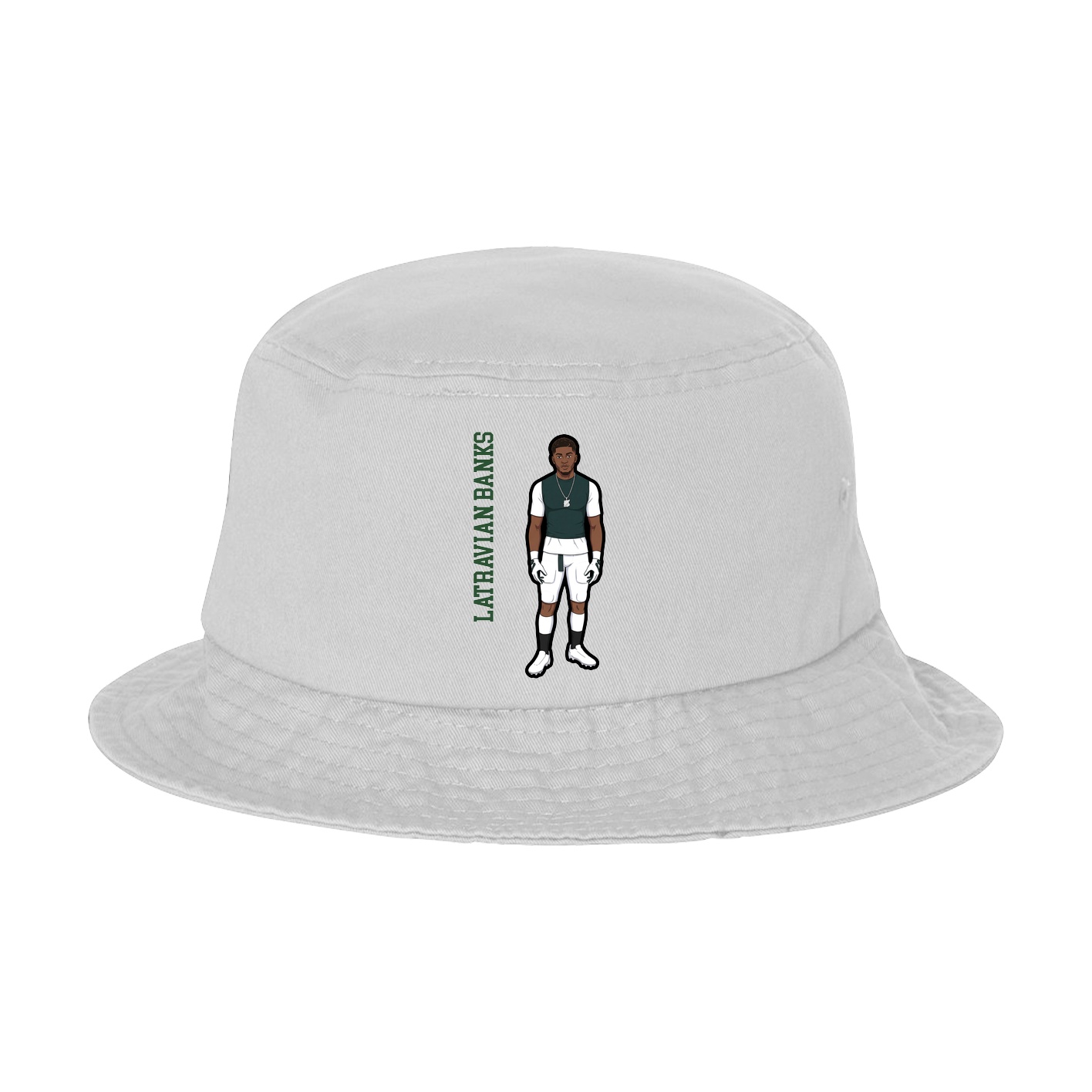 Bucket Cap — Name Vertical in White
