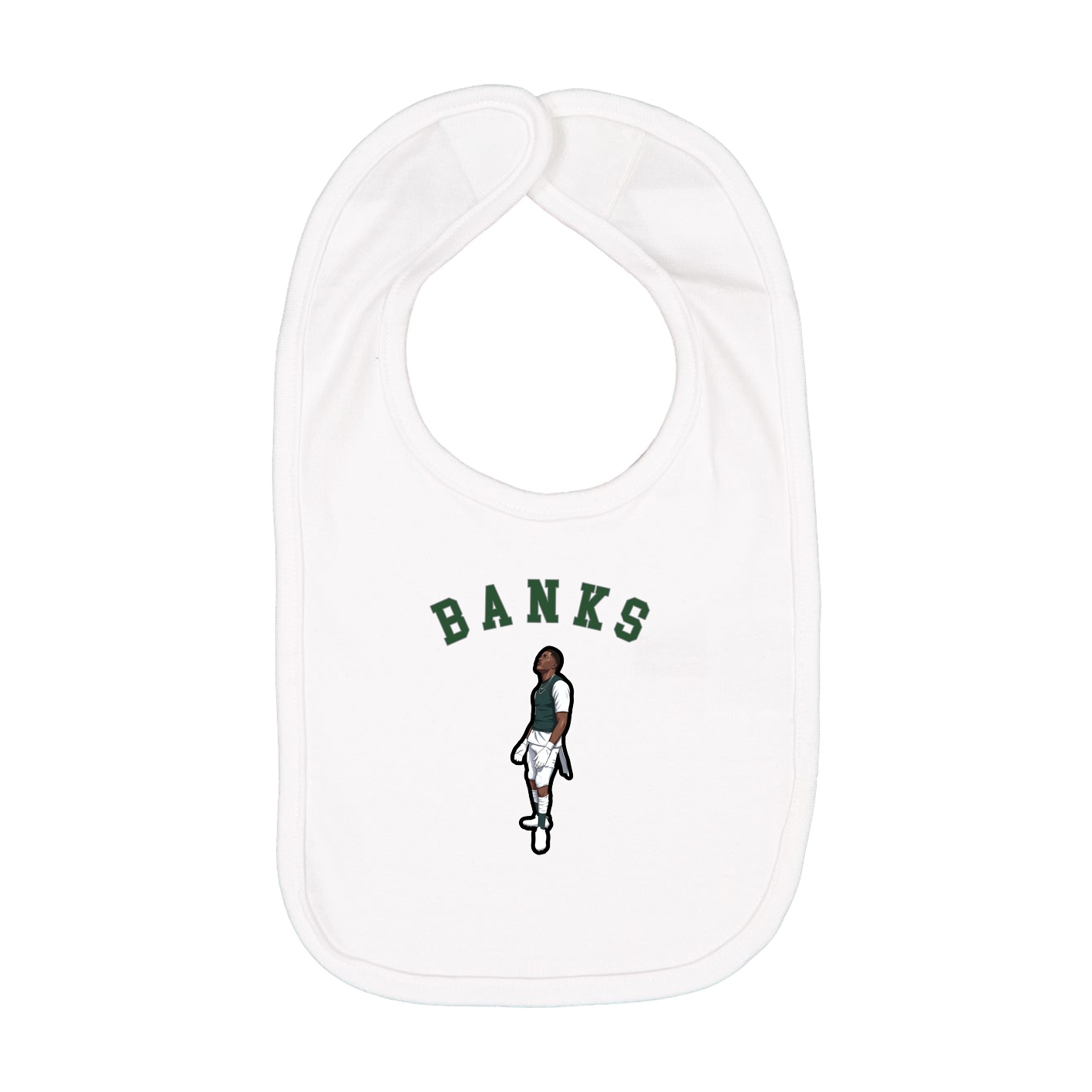 Infant Bib — Shirsey Arch in White