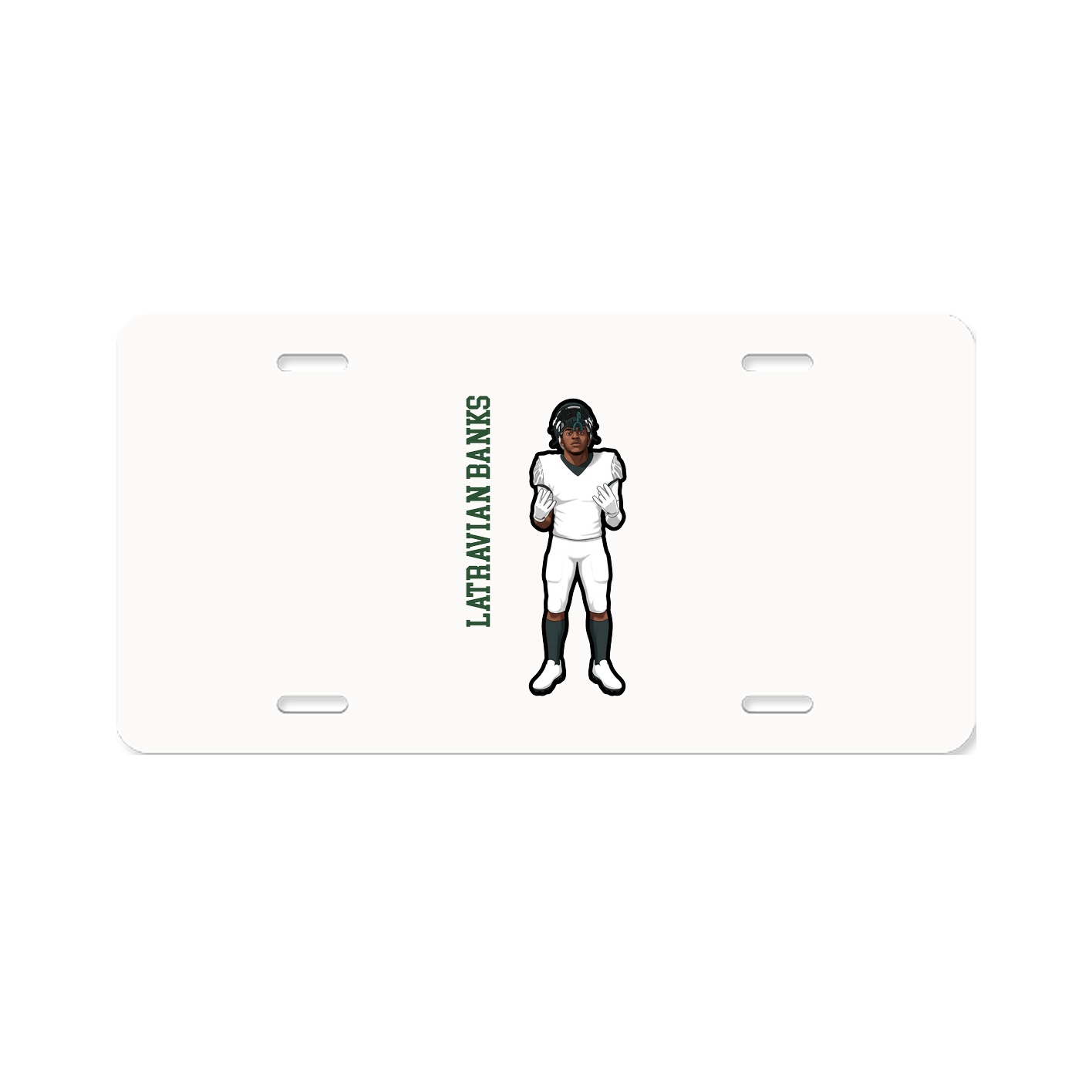 License Plate — Name Vertical in Classic