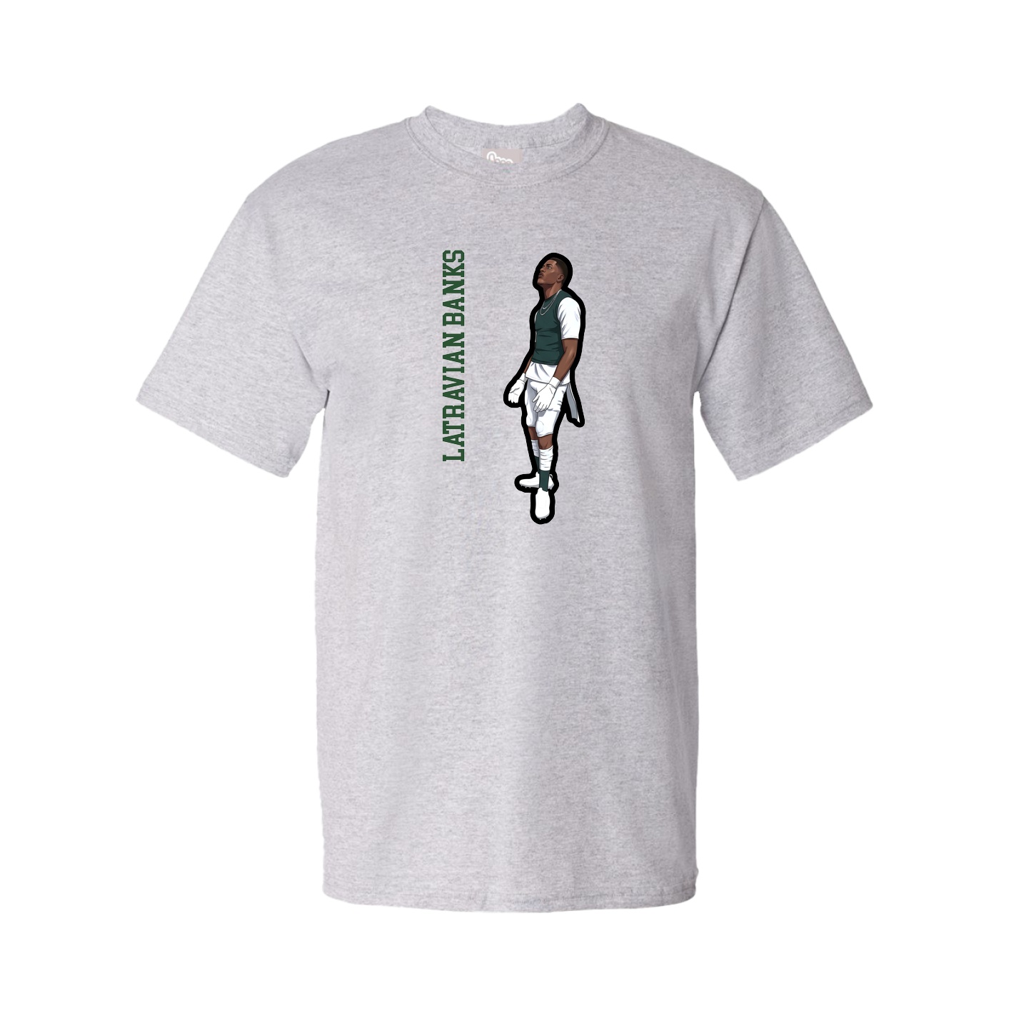 Tee — Name Vertical in Grey