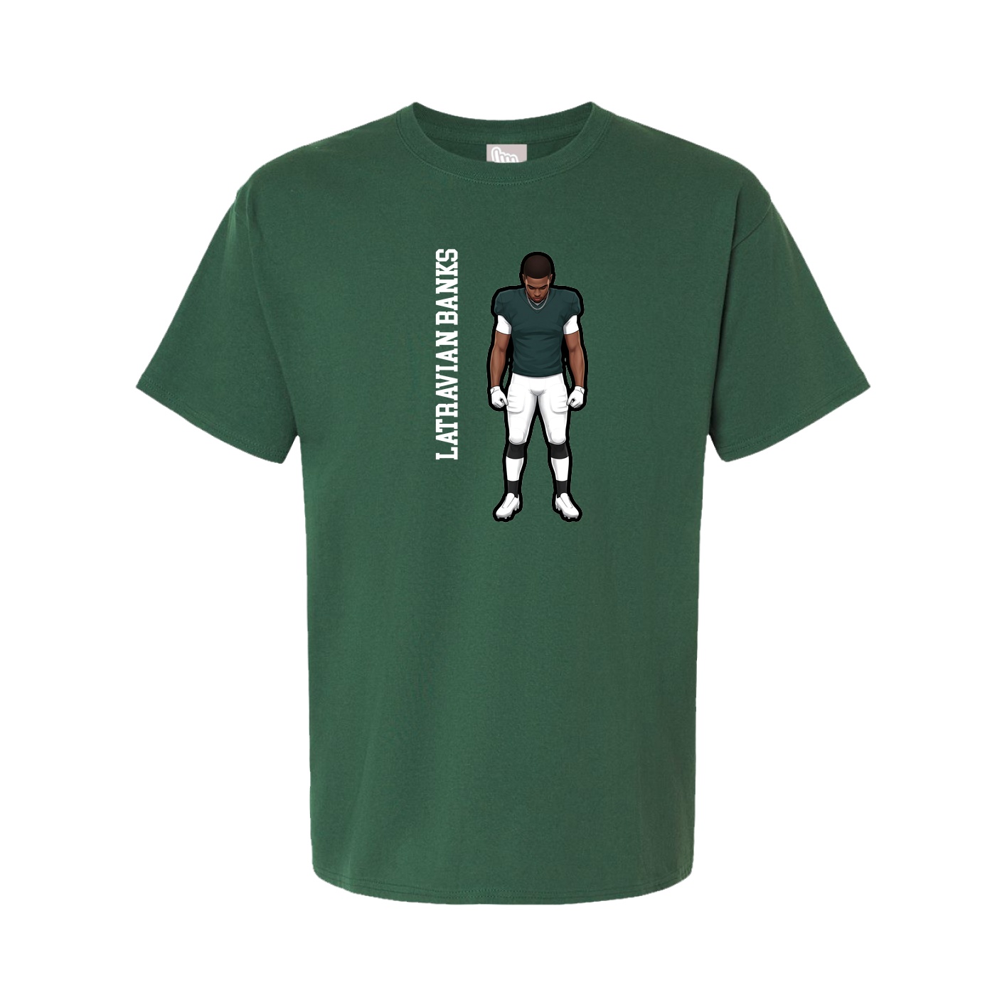 Tee — Name Vertical in Green