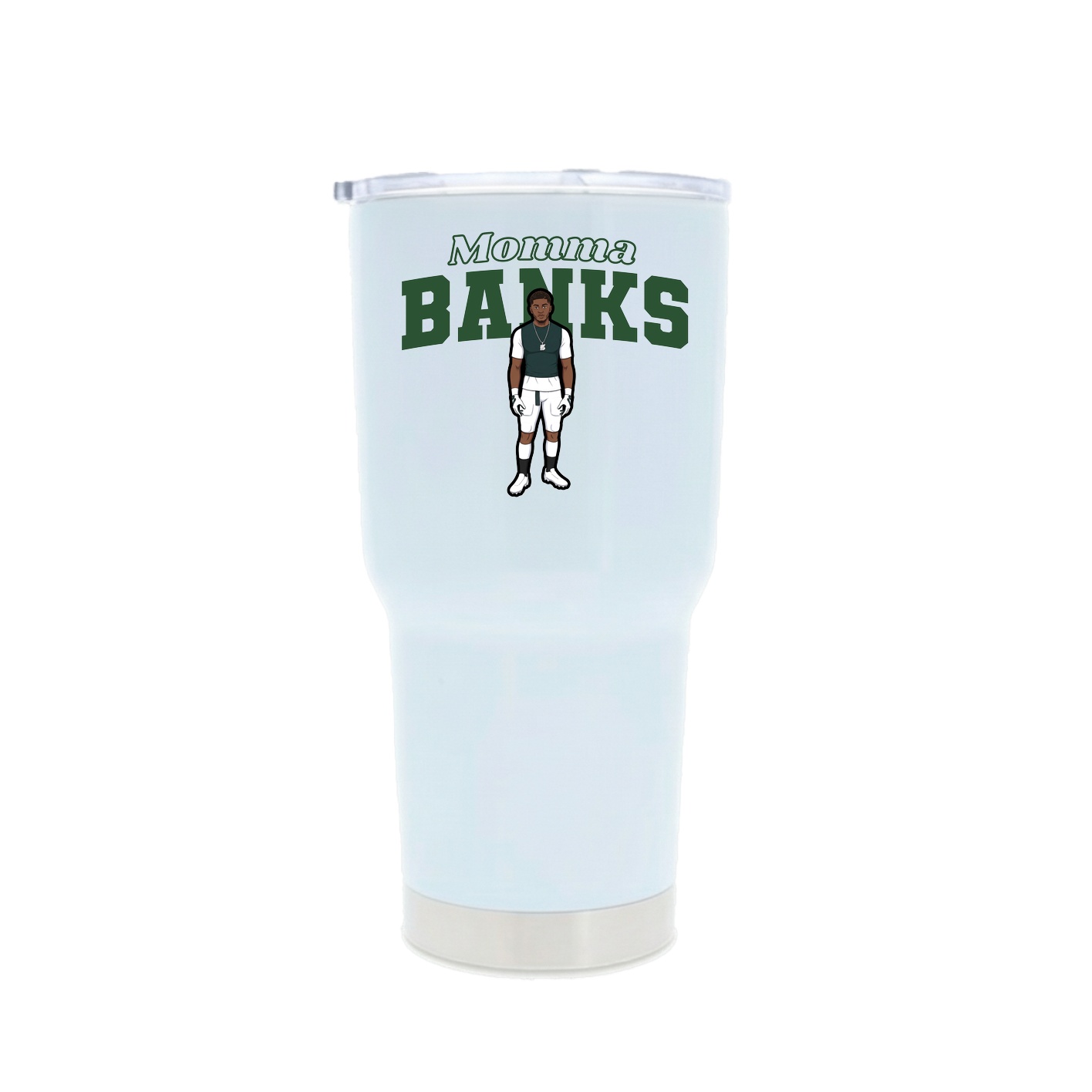 30oz Stainless Steel Tumbler — Mothers Day Block in White