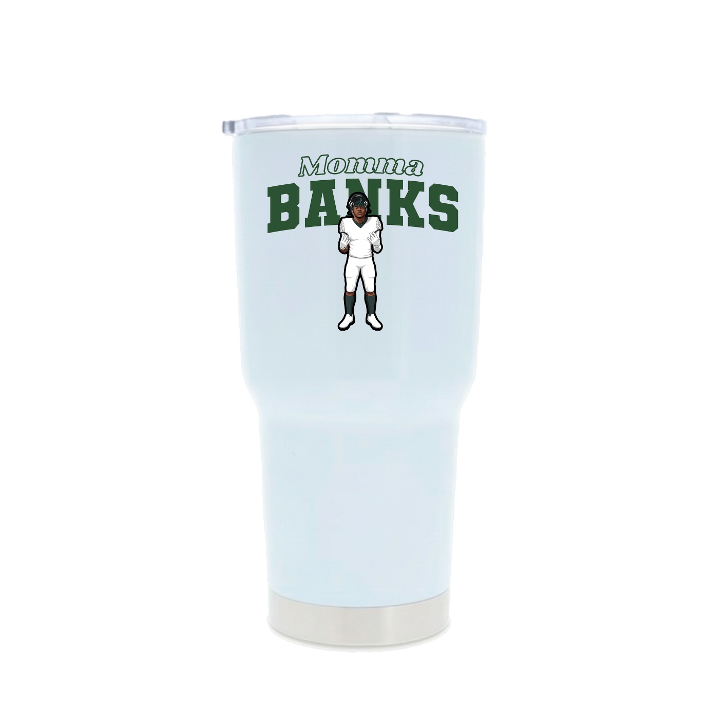 30oz Stainless Steel Tumbler — Mothers Day Block in White