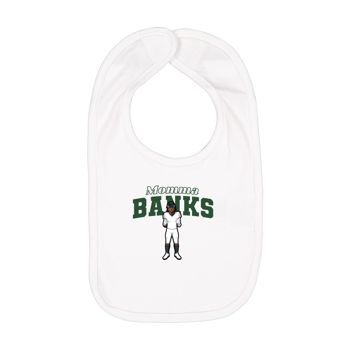 Infant Bib — Mothers Day Block in White
