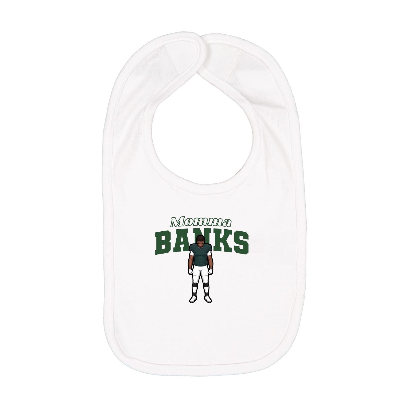 Infant Bib — Mothers Day Block in White