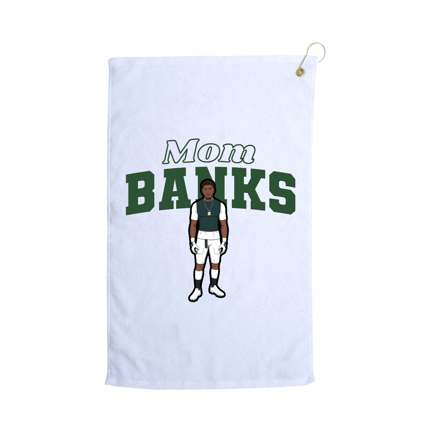 Golf Towel — Mothers Day Block in White