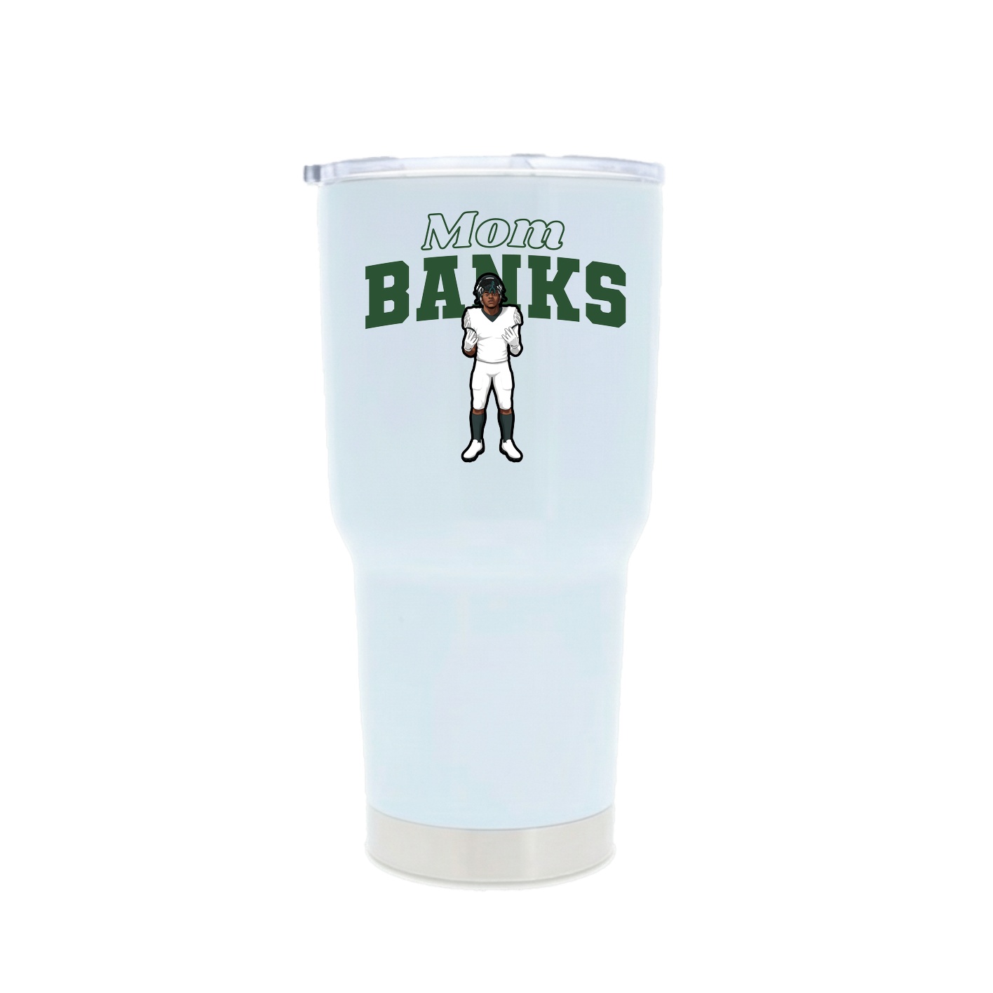 30oz Stainless Steel Tumbler — Mothers Day Block in White