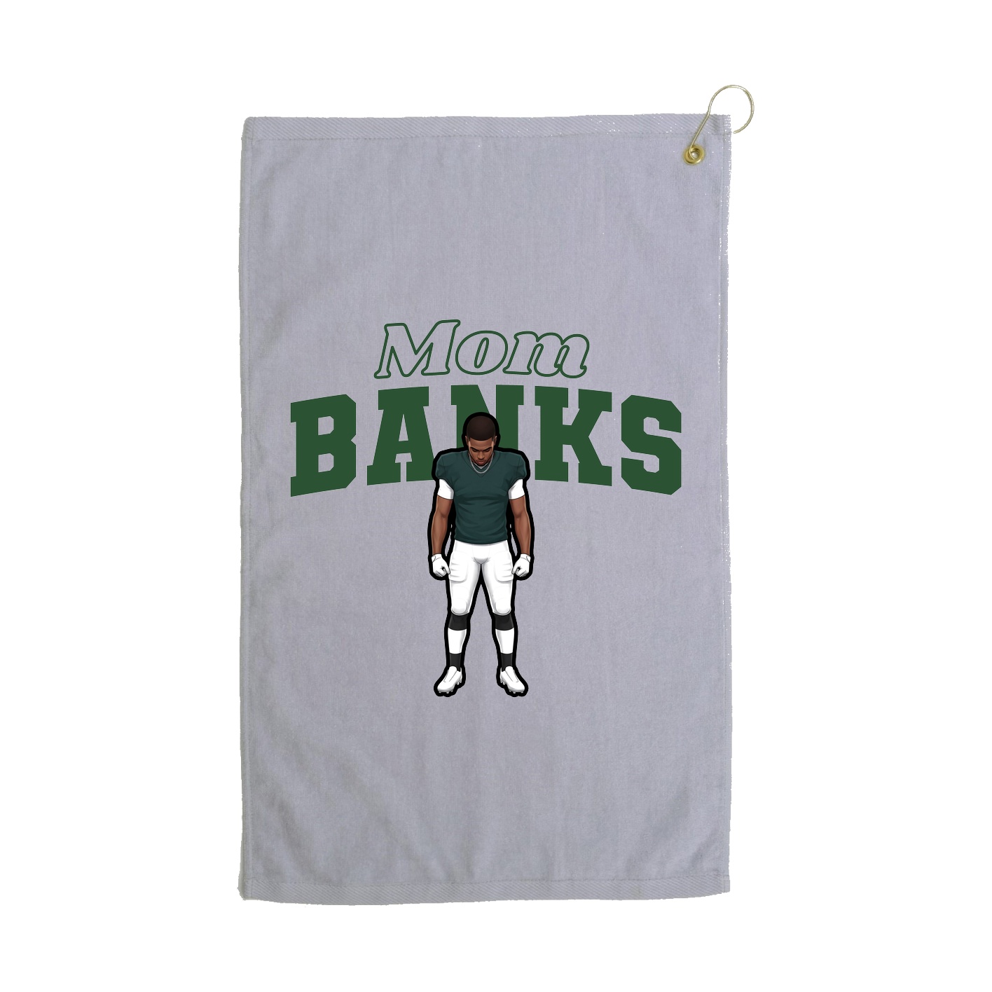 Golf Towel — Mothers Day Block in Grey