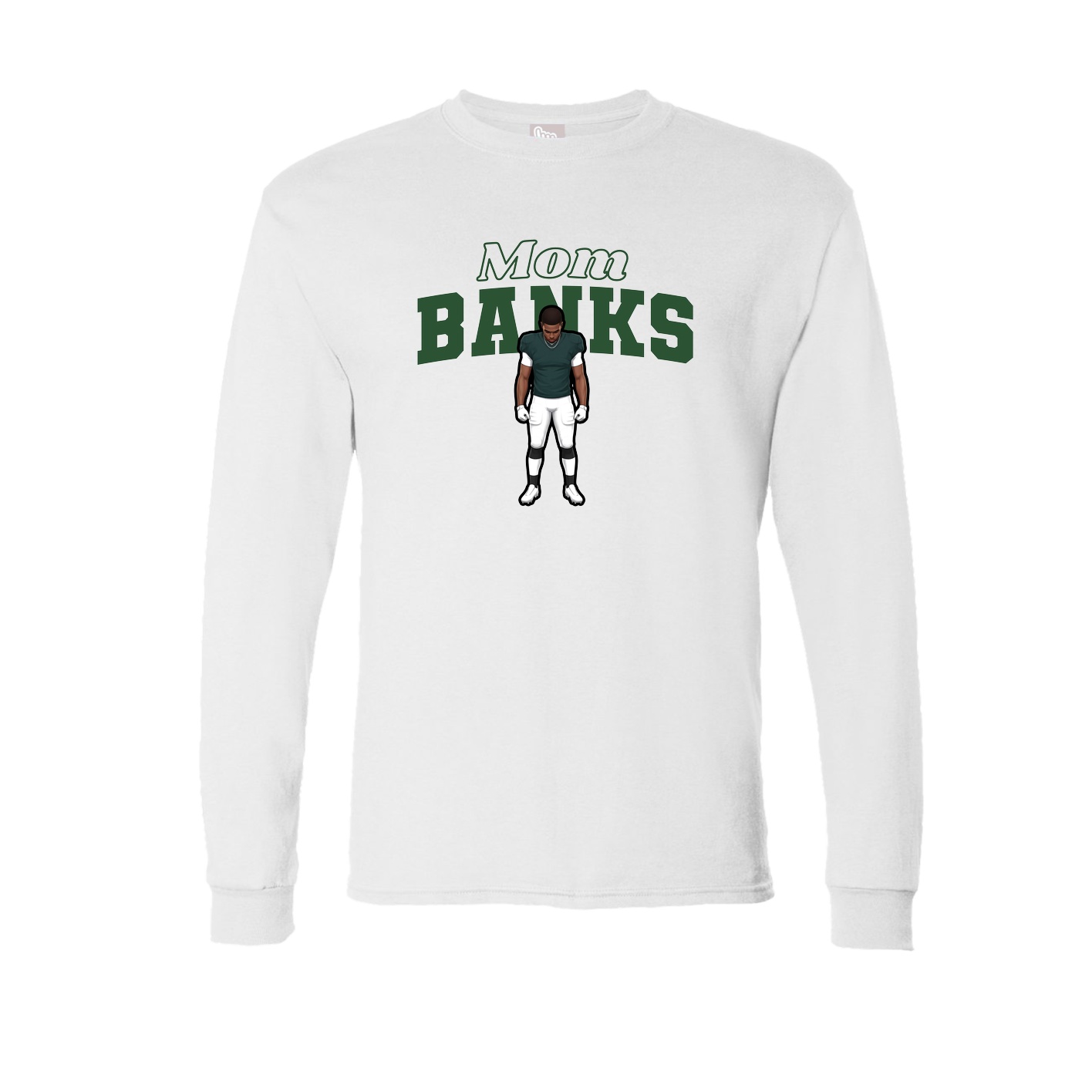 Long Sleeve Tee — Mothers Day Block in White
