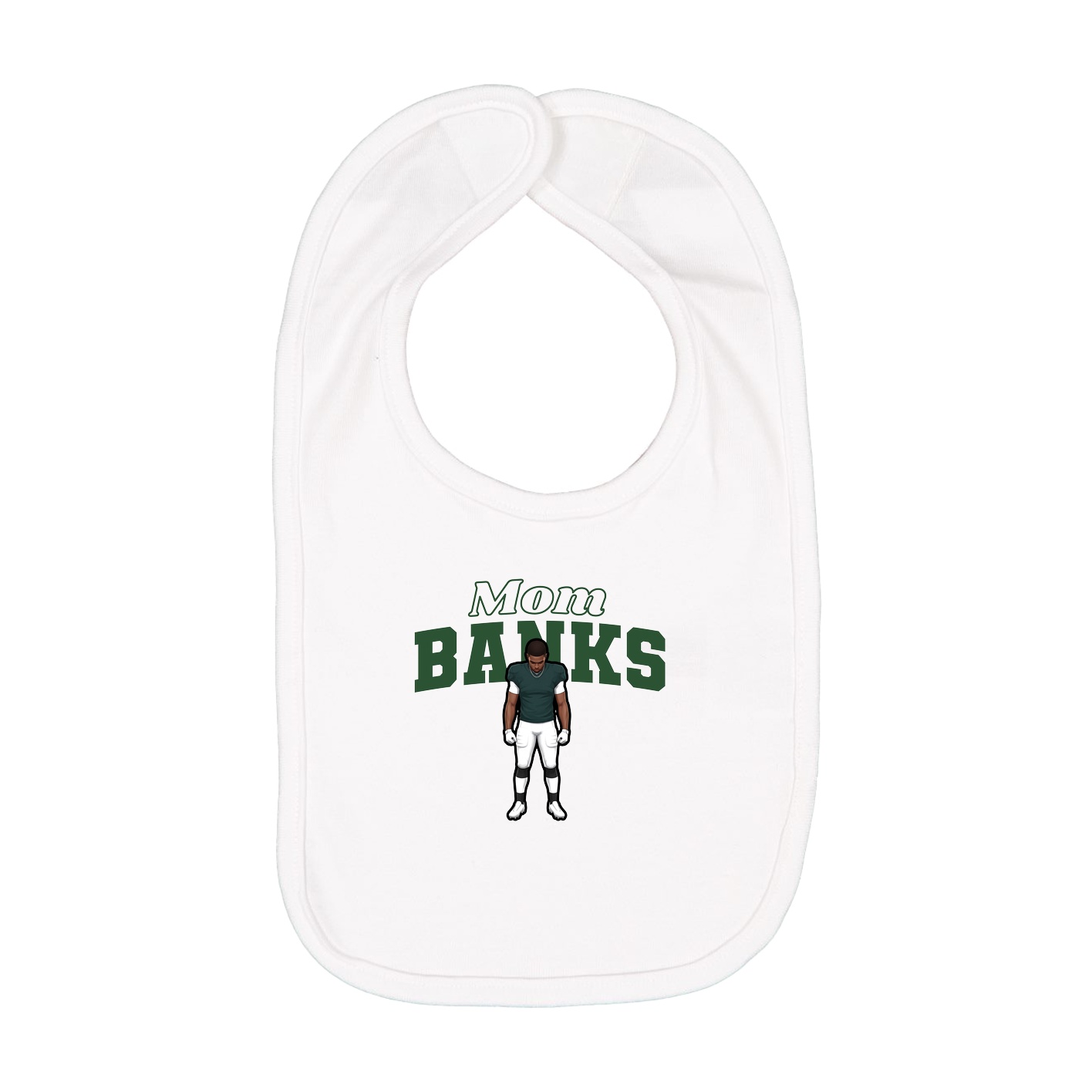 Infant Bib — Mothers Day Block in White