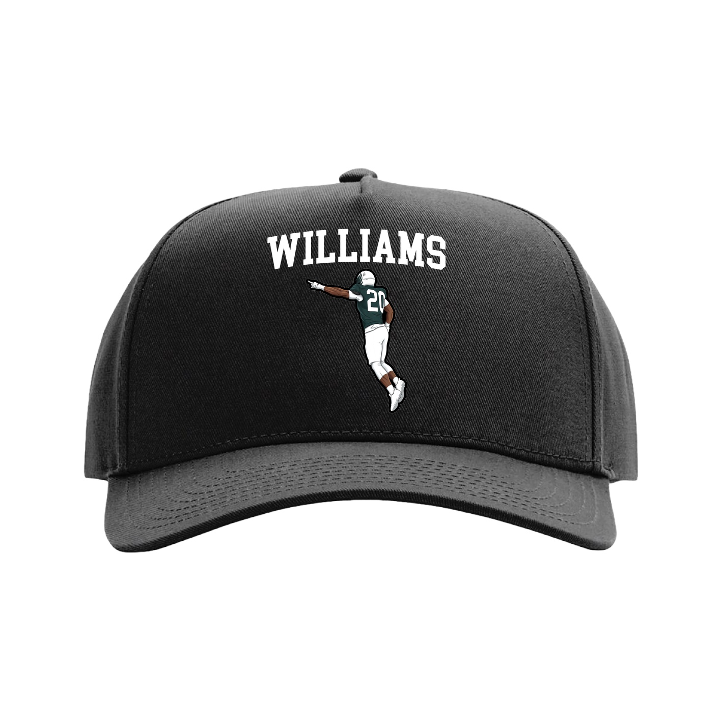 Full Fabric Five-Panel Champ Cap — Shirsey in Black