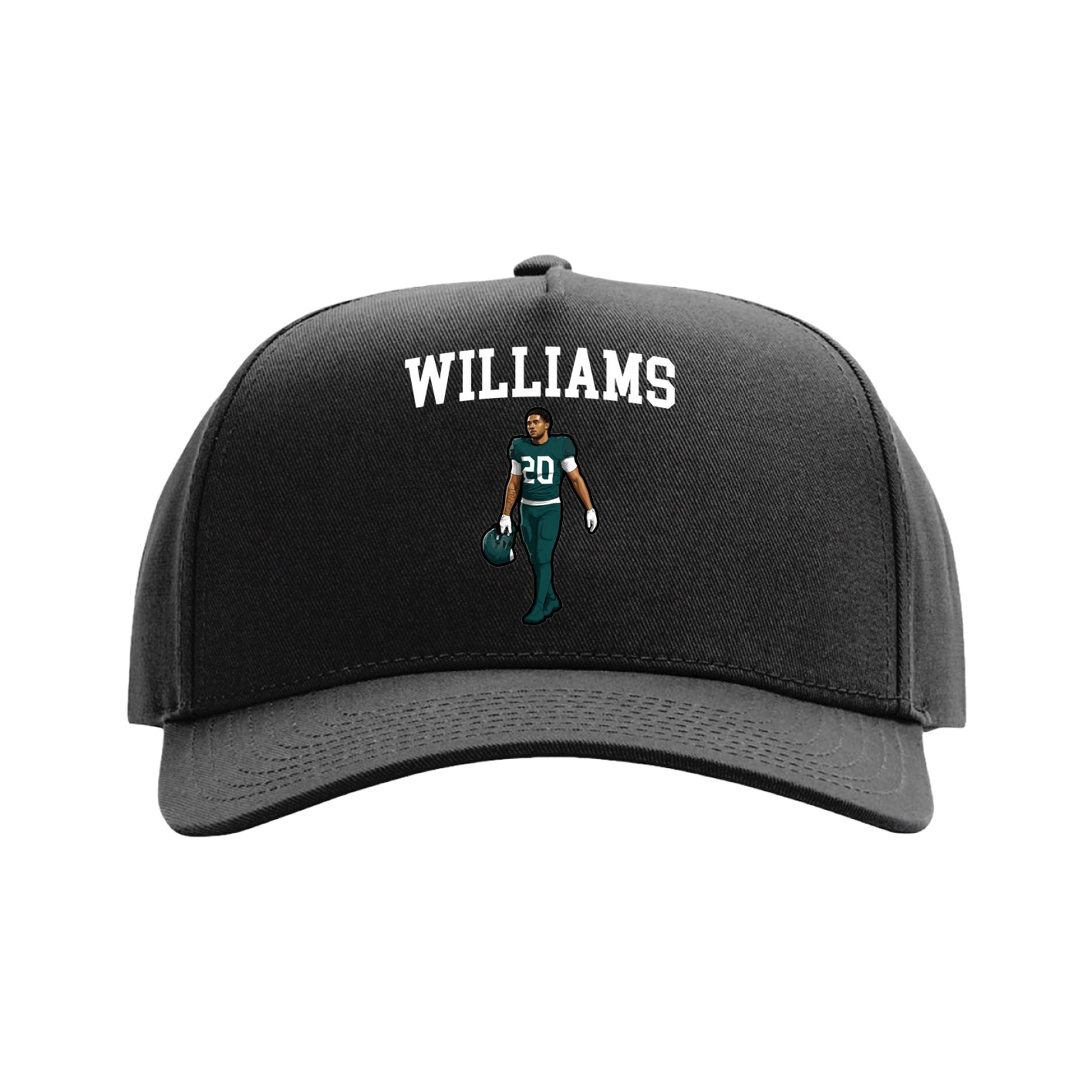 Full Fabric Five-Panel Champ Cap — Shirsey in Black